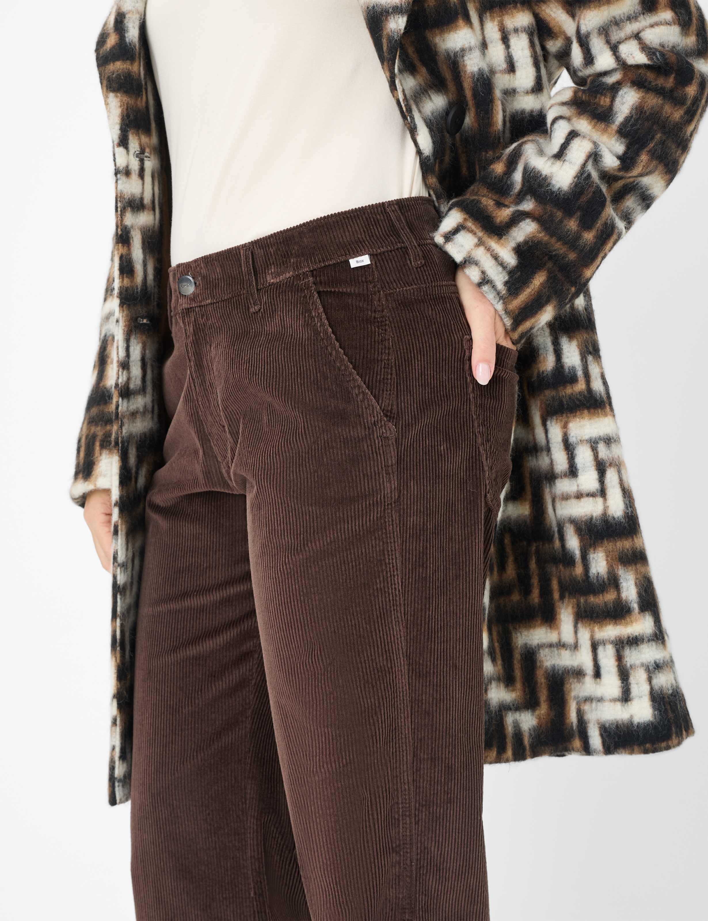 Femme Style MAINE Marron Foncé Wide Leg Détail 2