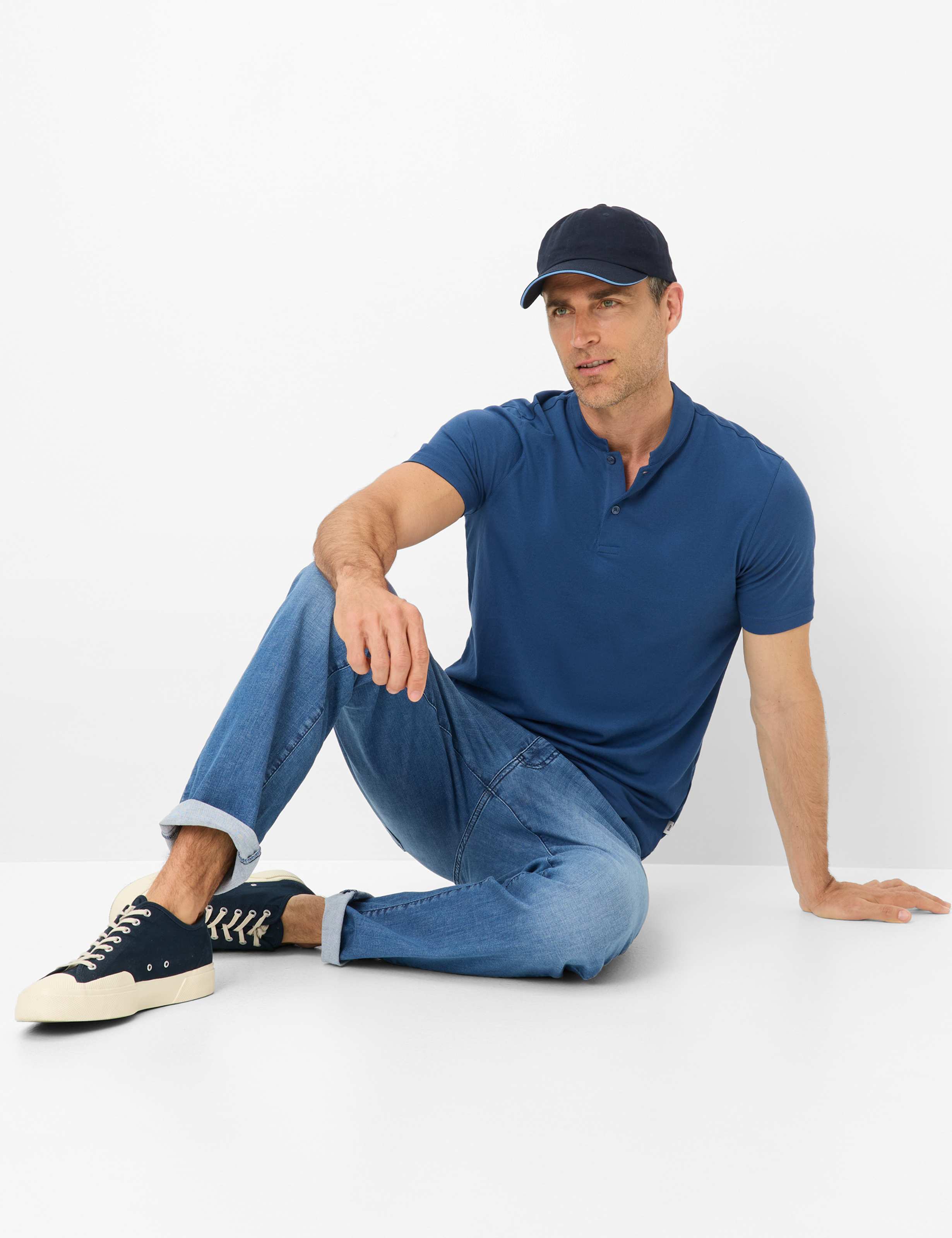 Herren Style CADIZ Denim Blau Straight Fit Detail 1