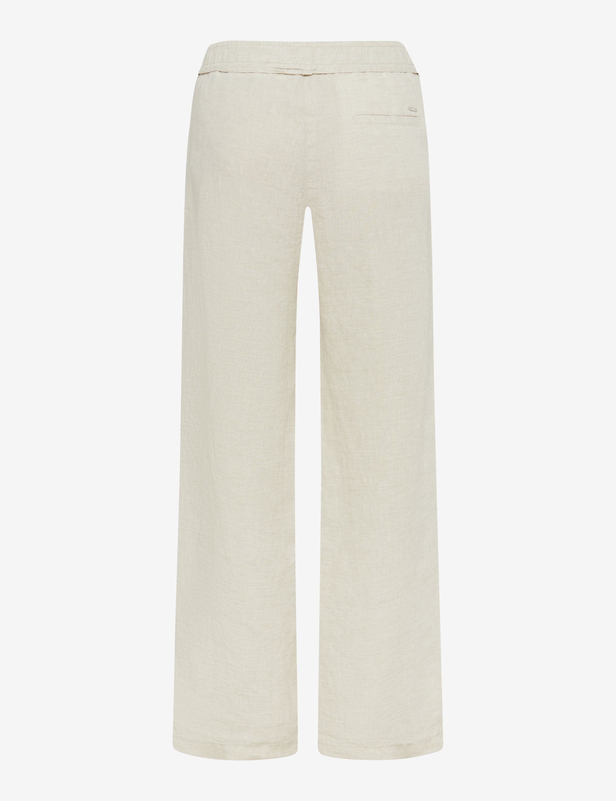 Women Style FARINA Light Beige Wide Leg Stand-alone rear view