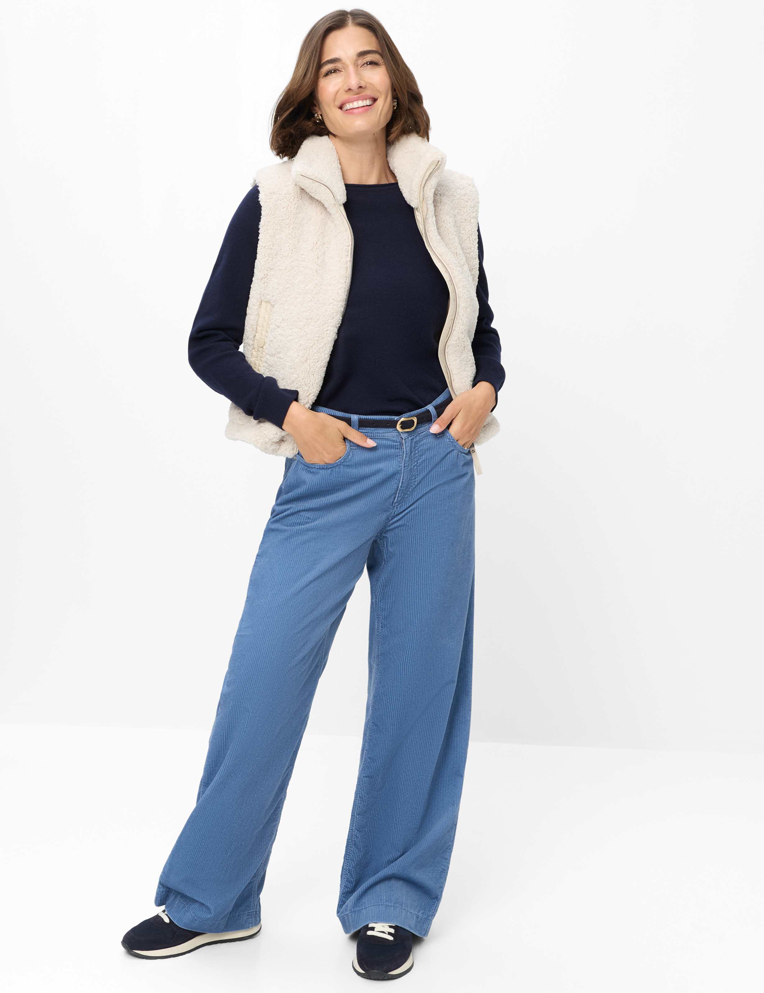 Femme Style MAINE Bleu Wide Leg Tenue du mannequin