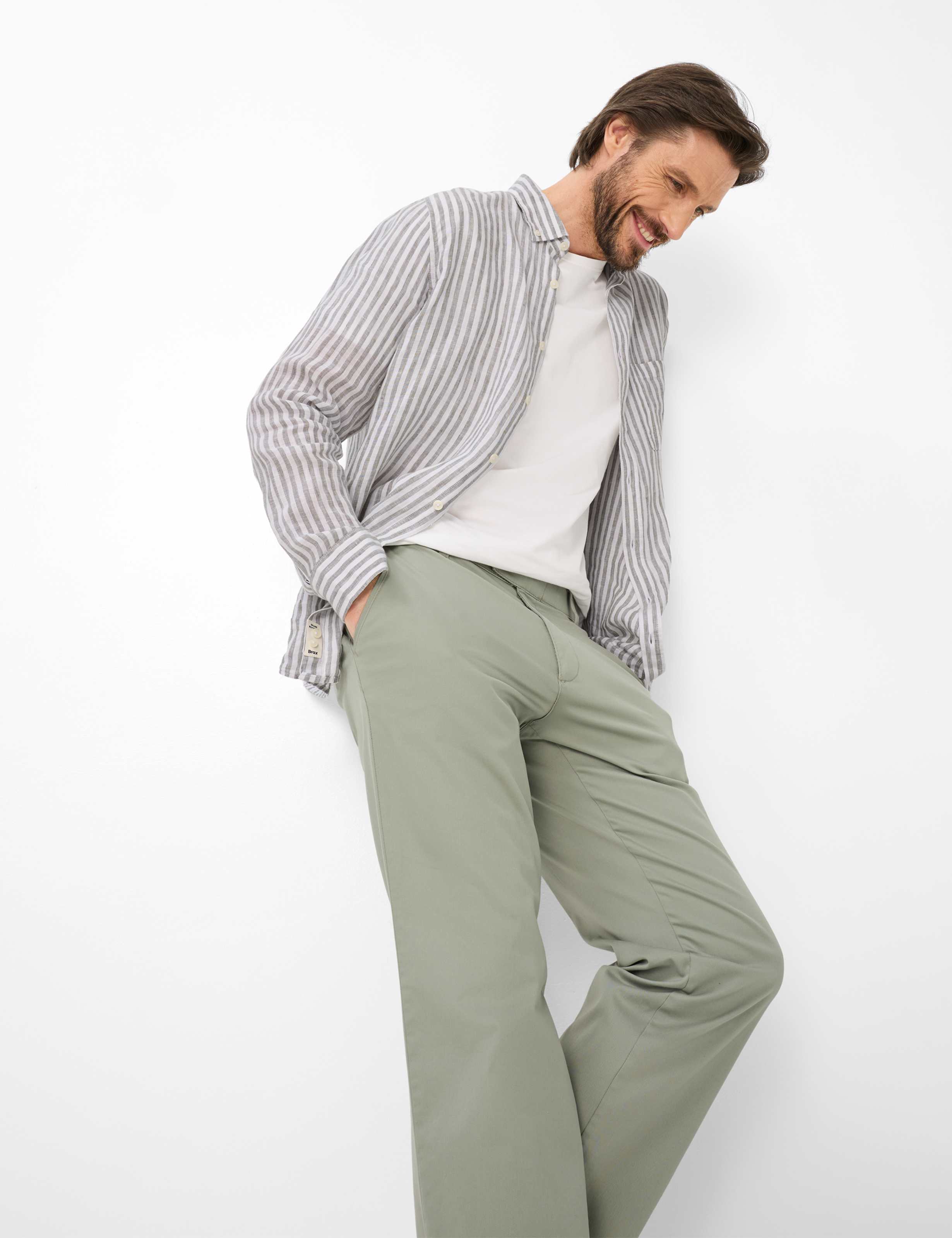 Men Style JIM Green - Khaki Regular Fit Detail 1