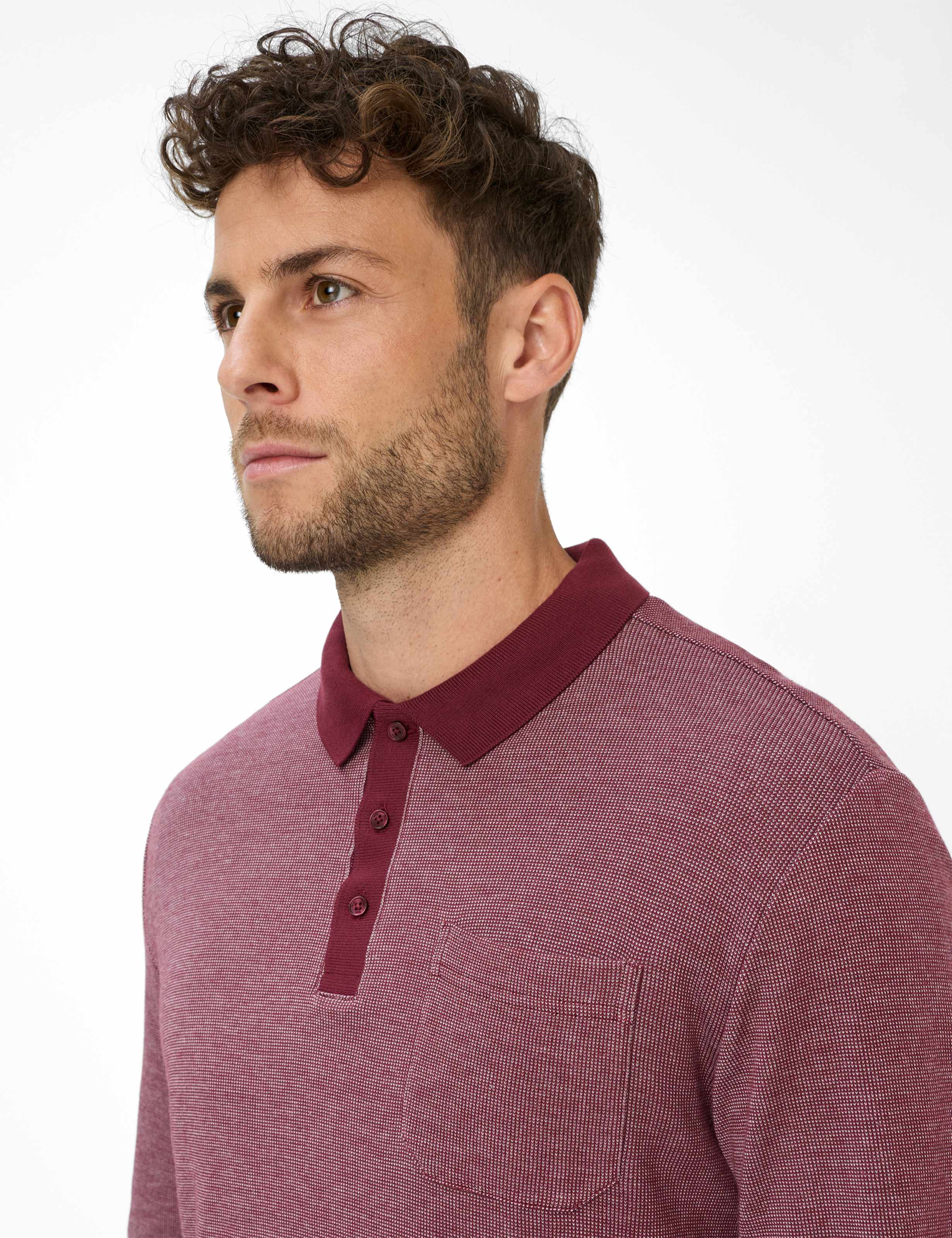 Homme Style PAROS Rouge Foncé  Détail 2