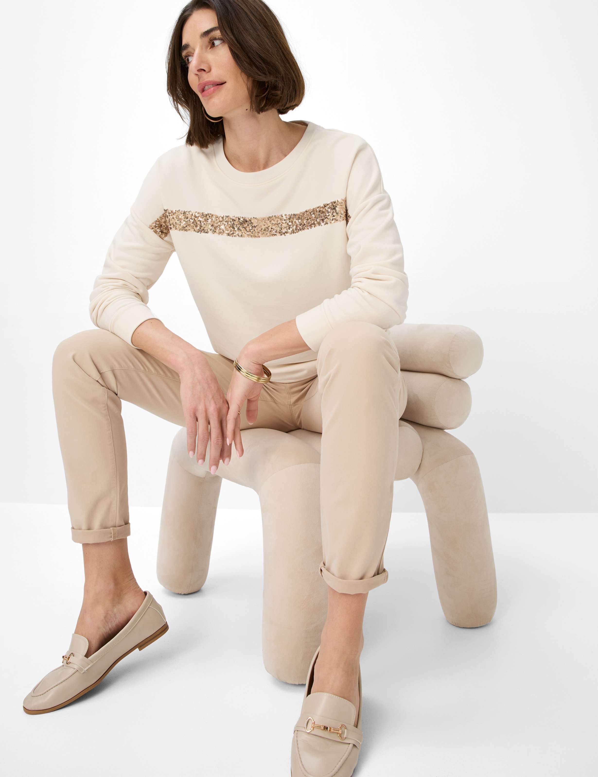 Damen Style SHAKIRA Beige Slim Fit Detail 1
