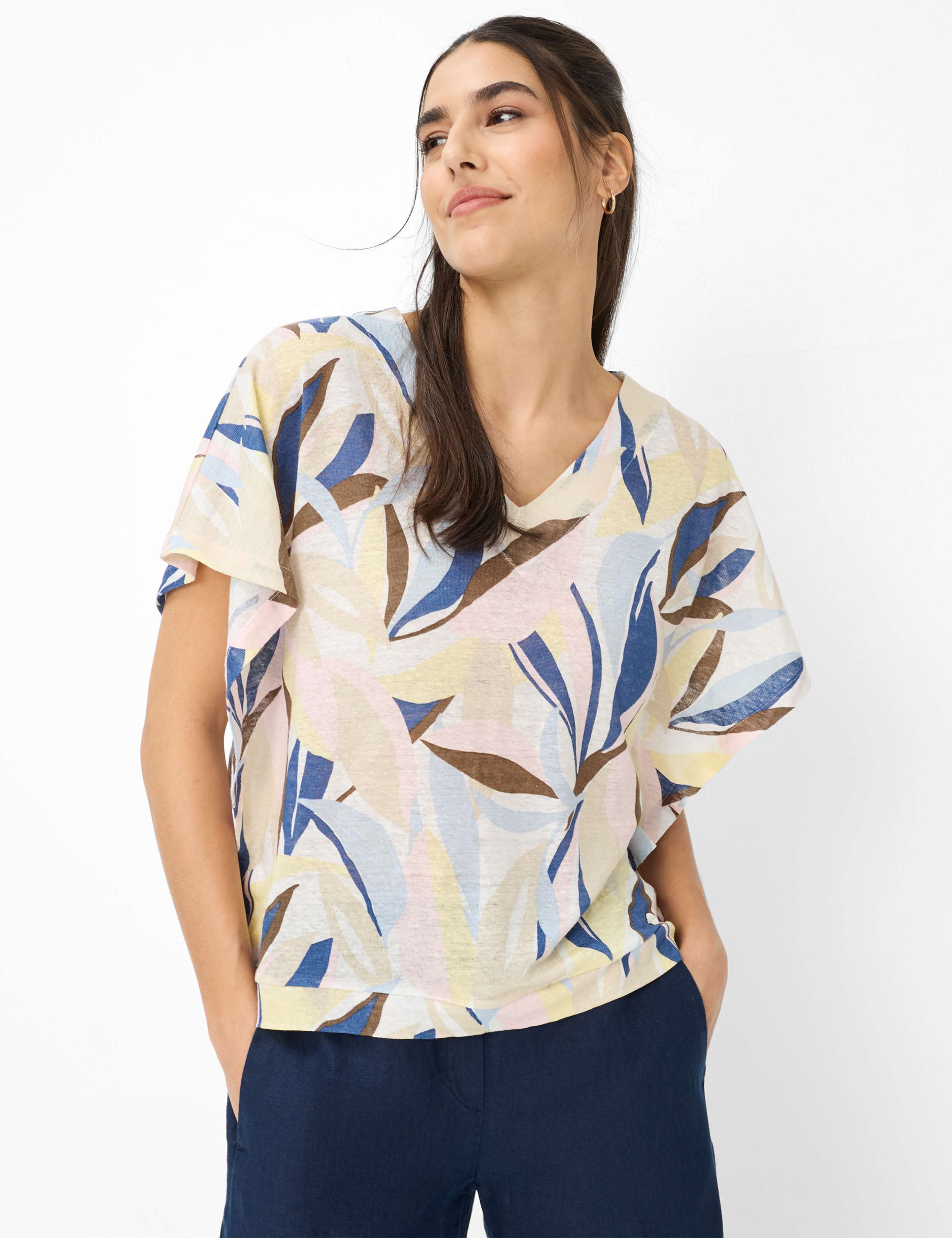 Thumbnail - Brax Damen Shirt Style CASSIE S vintage blue, hellblau, Gr. 44