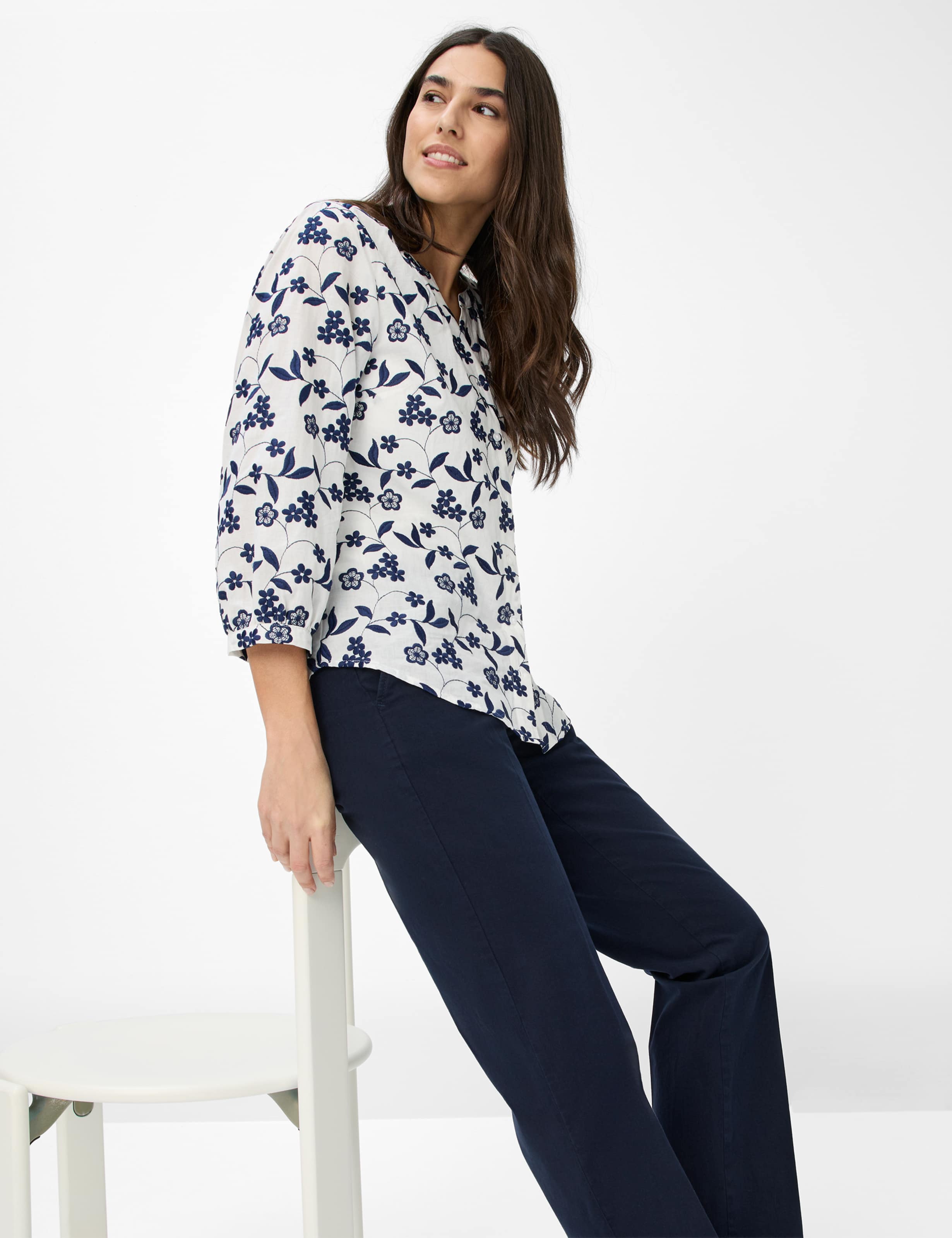 Femme Style MARON Bleu Foncé Regular Fit Détail 1