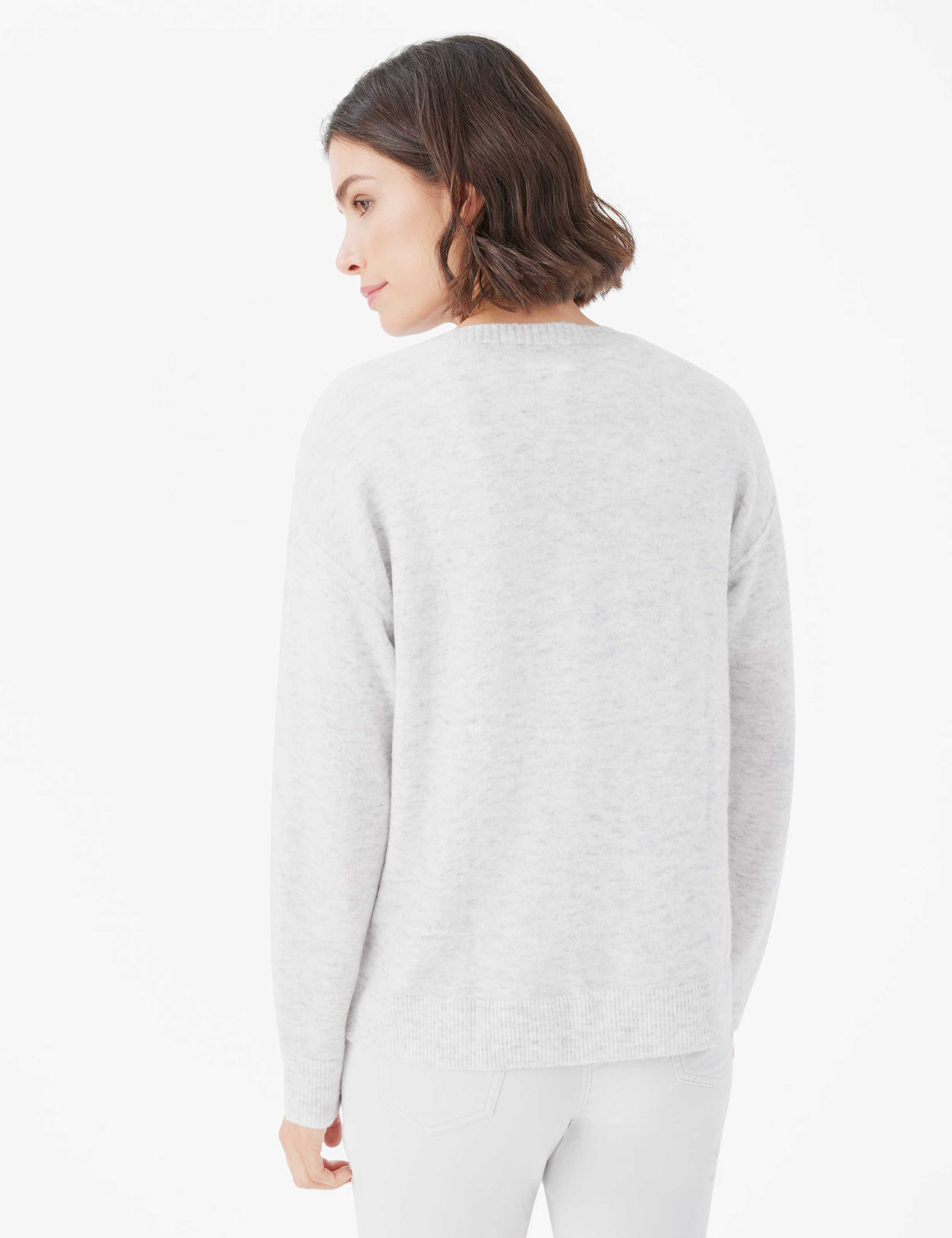 Women Style ALICIA cozy grey  Model back