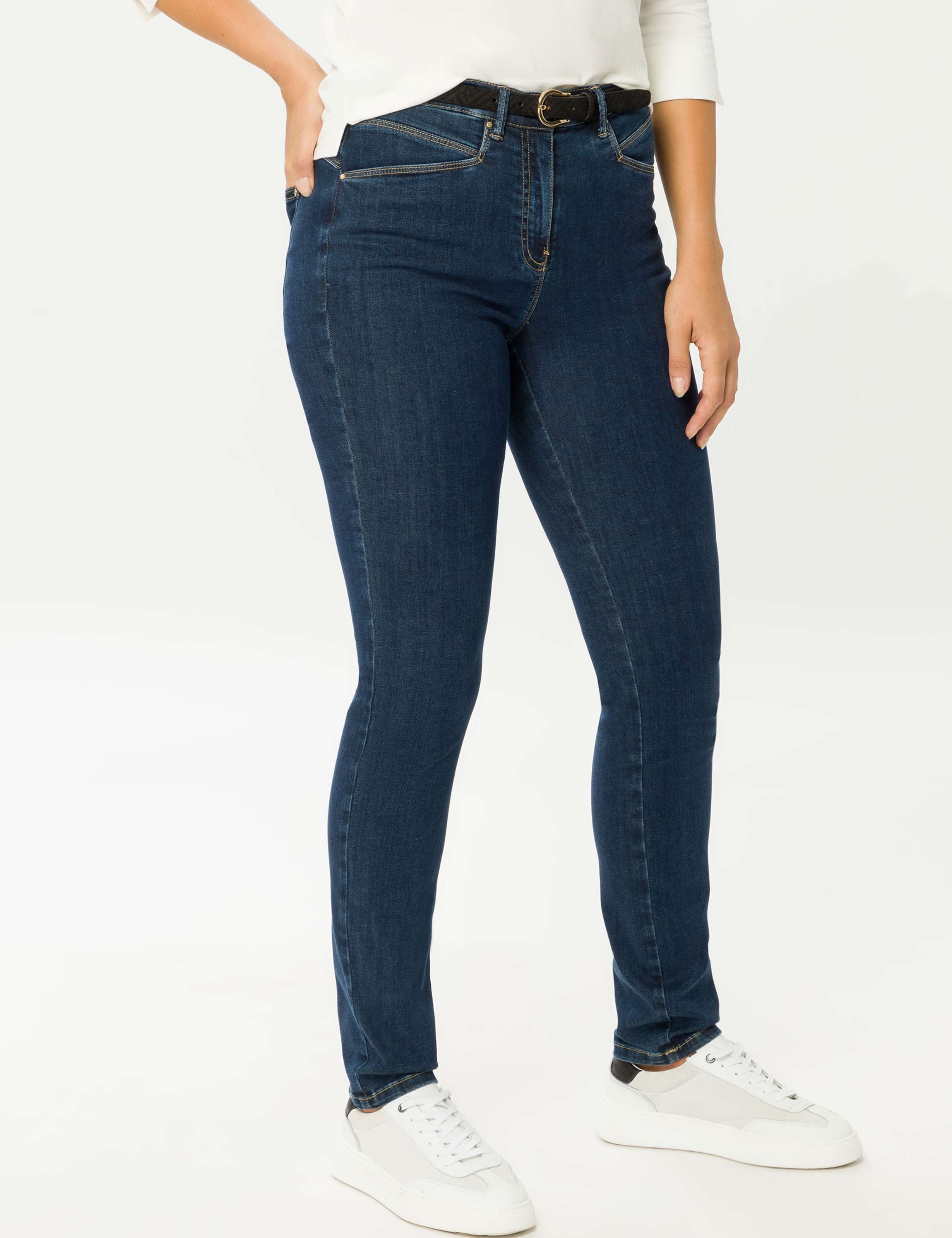 Thumbnail - Raphaela by Brax Damen Five-Pocket-Hose Style LUCA DARK BLUE, denim dunkelblau, Gr. 36K