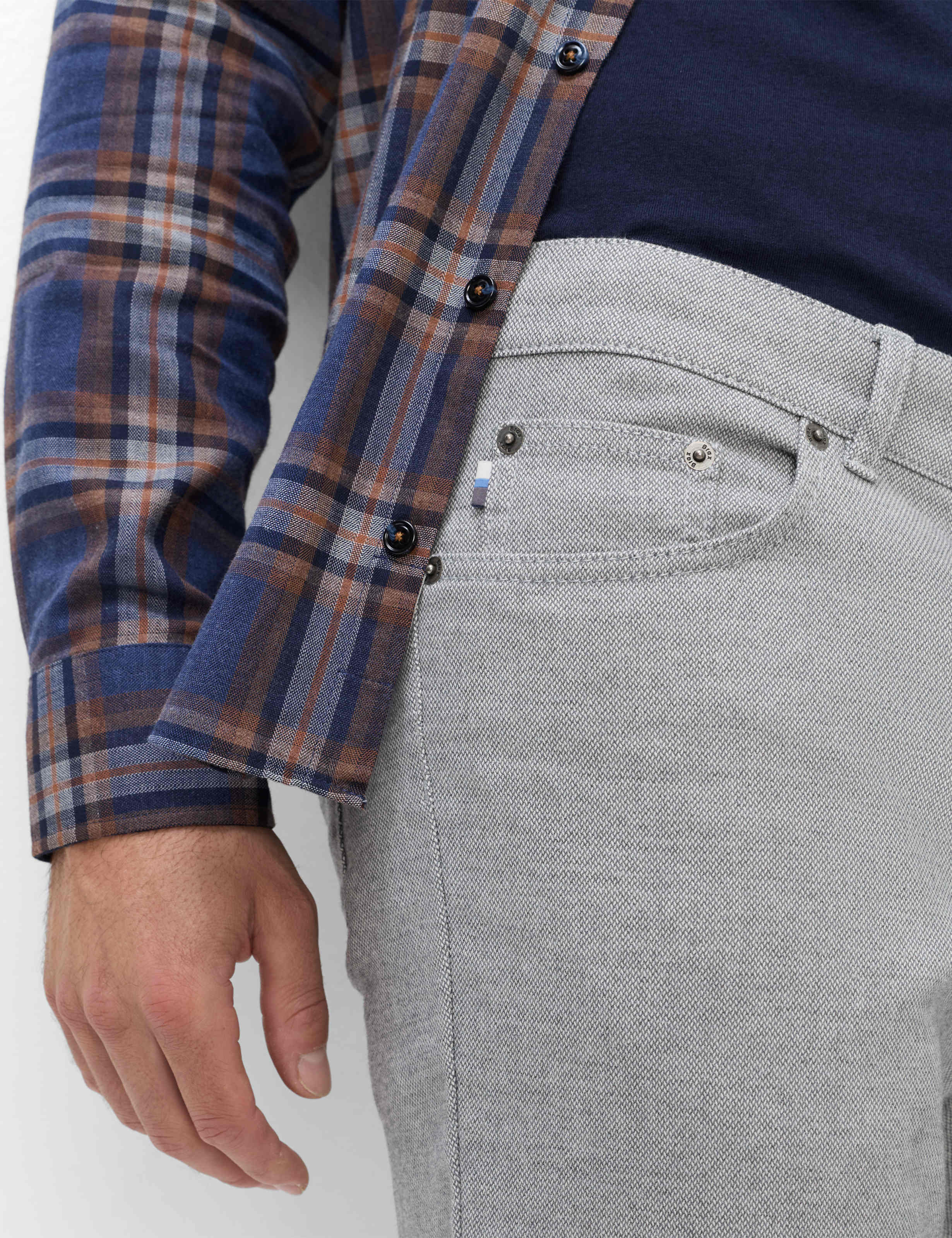 Homme Style COOPER Gris Clair Regular Fit Détail 2