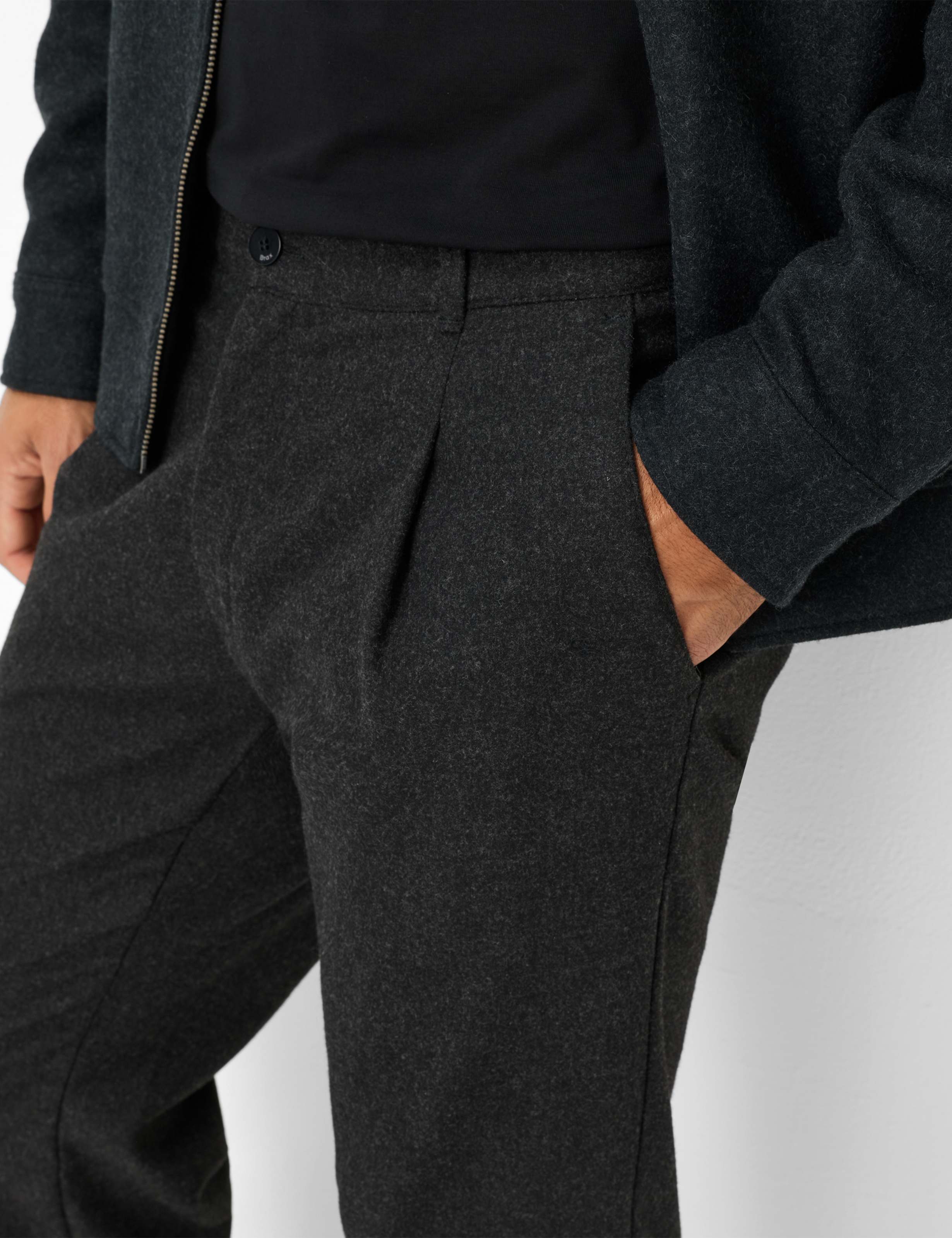 Heren Style TINO Donkergrijs Relaxed Fit Detail 2