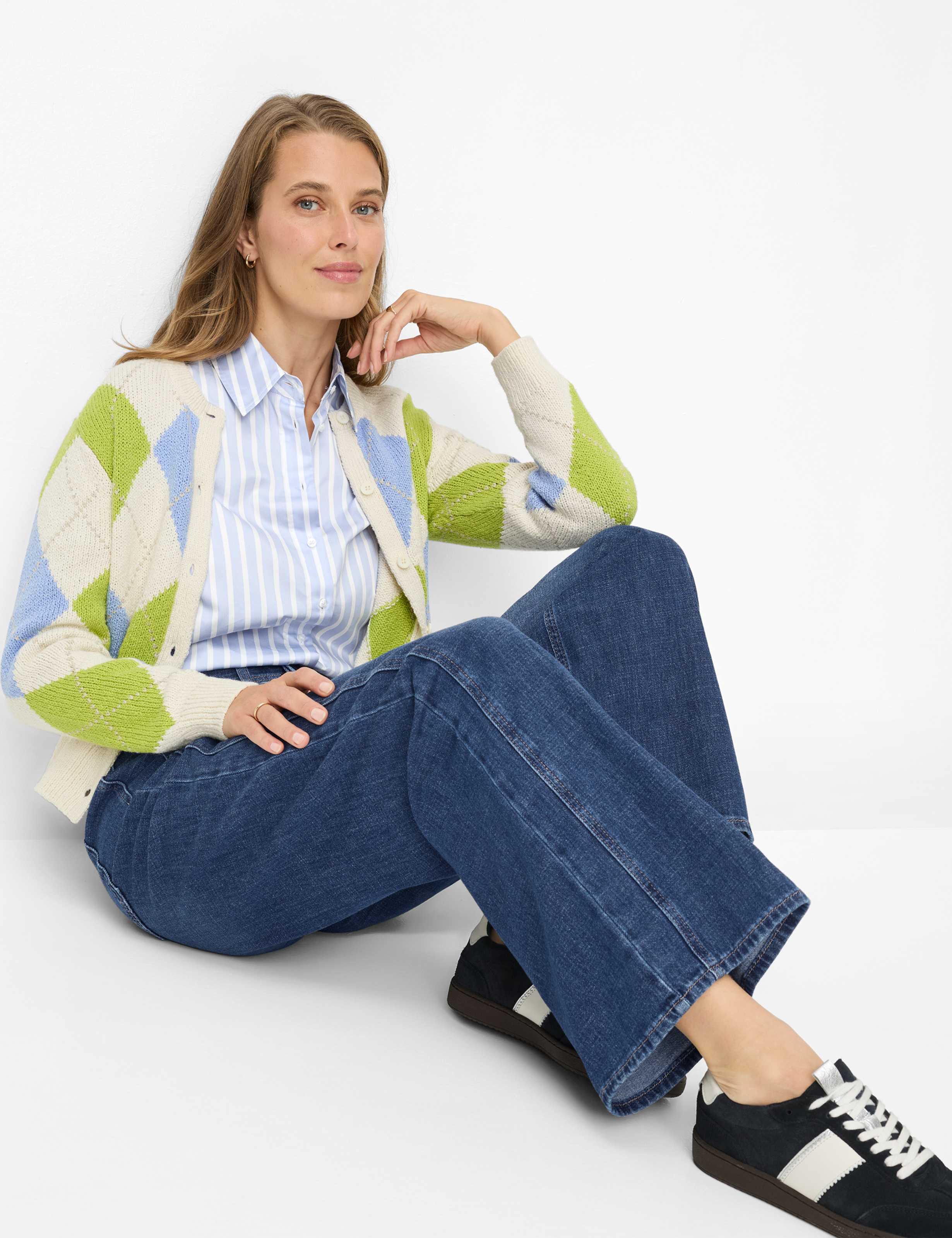 Femme Style MORGAN Denim Bleu Wide Leg Détail 1