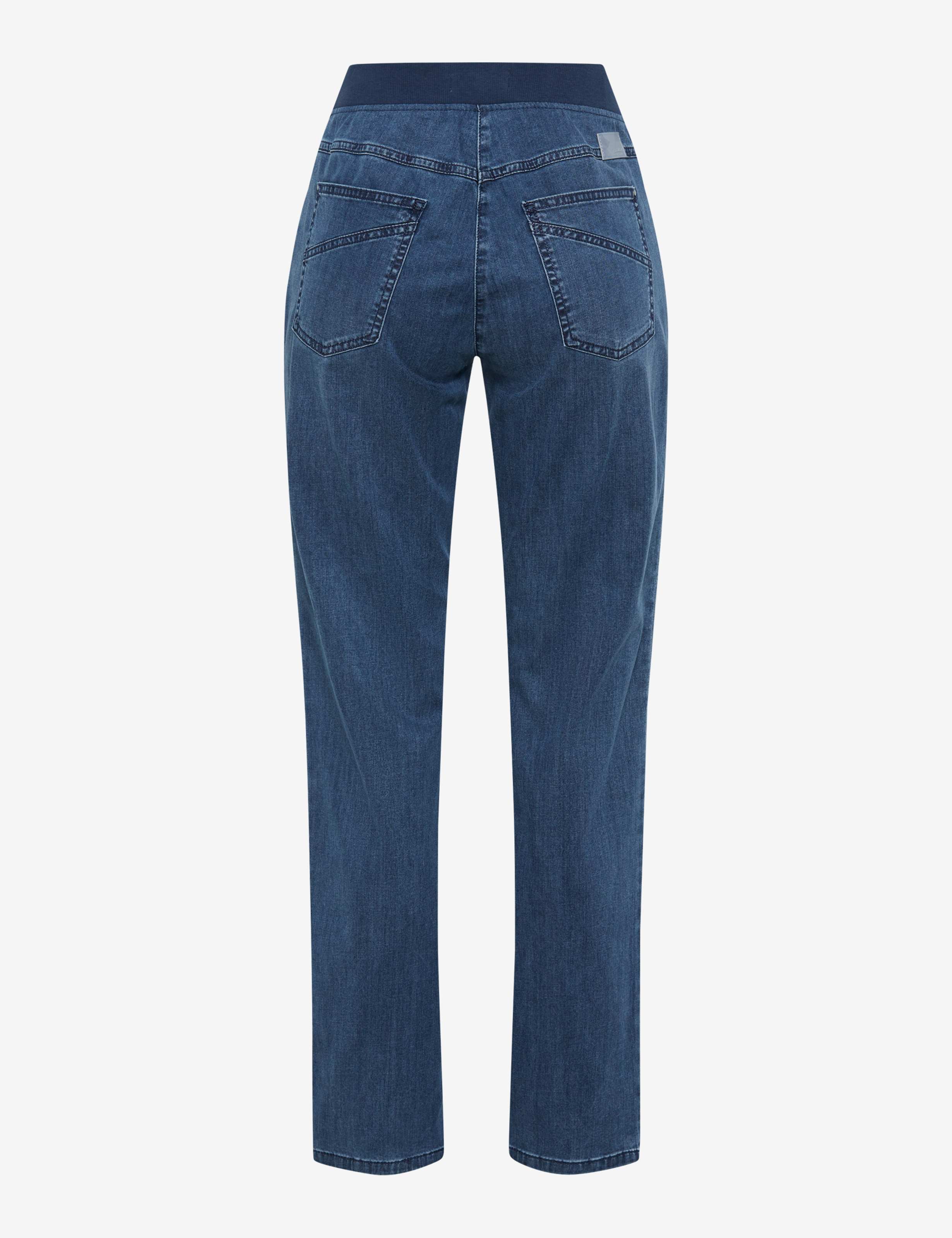 Dame Style CARINA Denim Blå Comfort Plus Fit Udskæring bagpå
