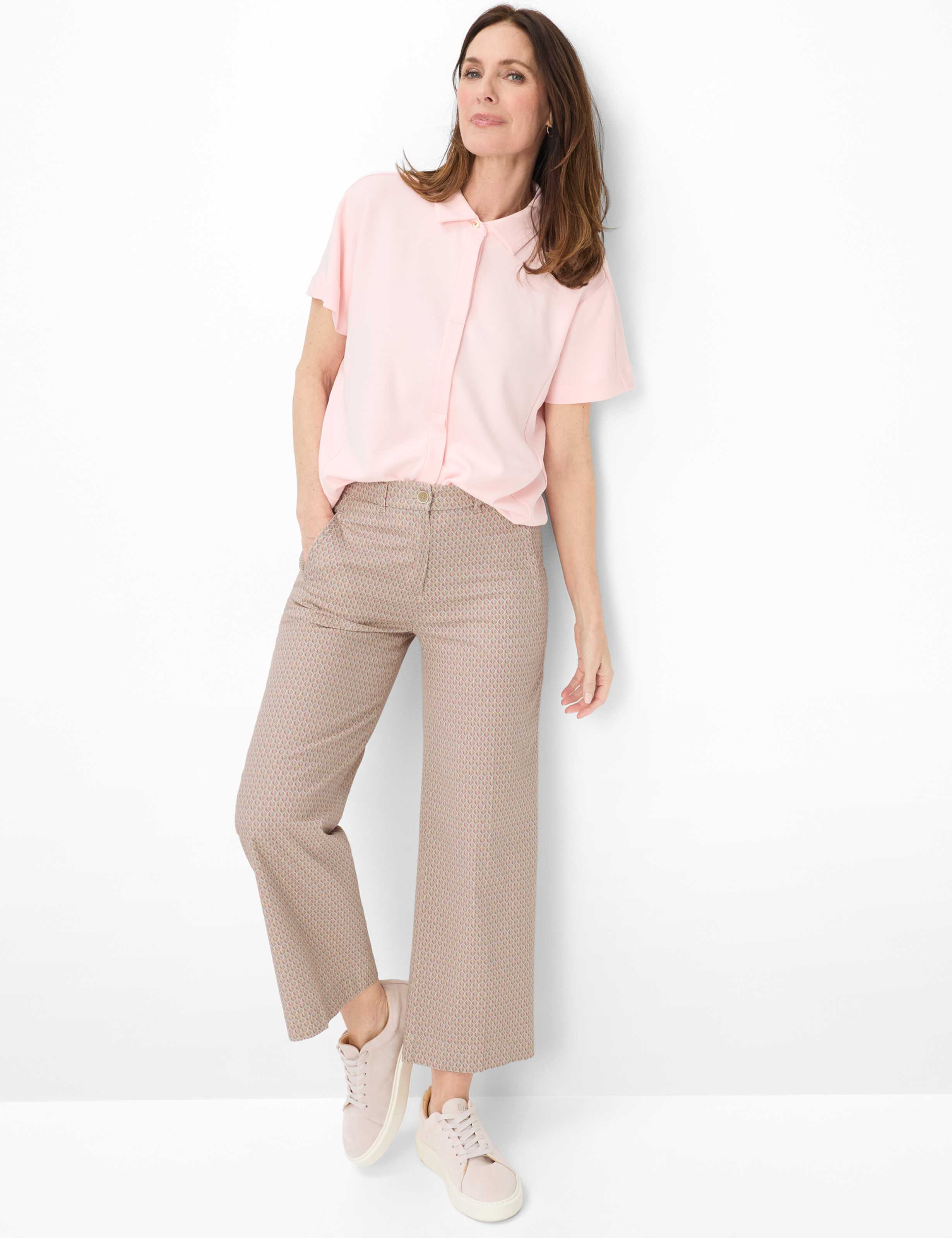 Damen Style PEGGY CULOTTE Rot Slim Fit Model Outfit