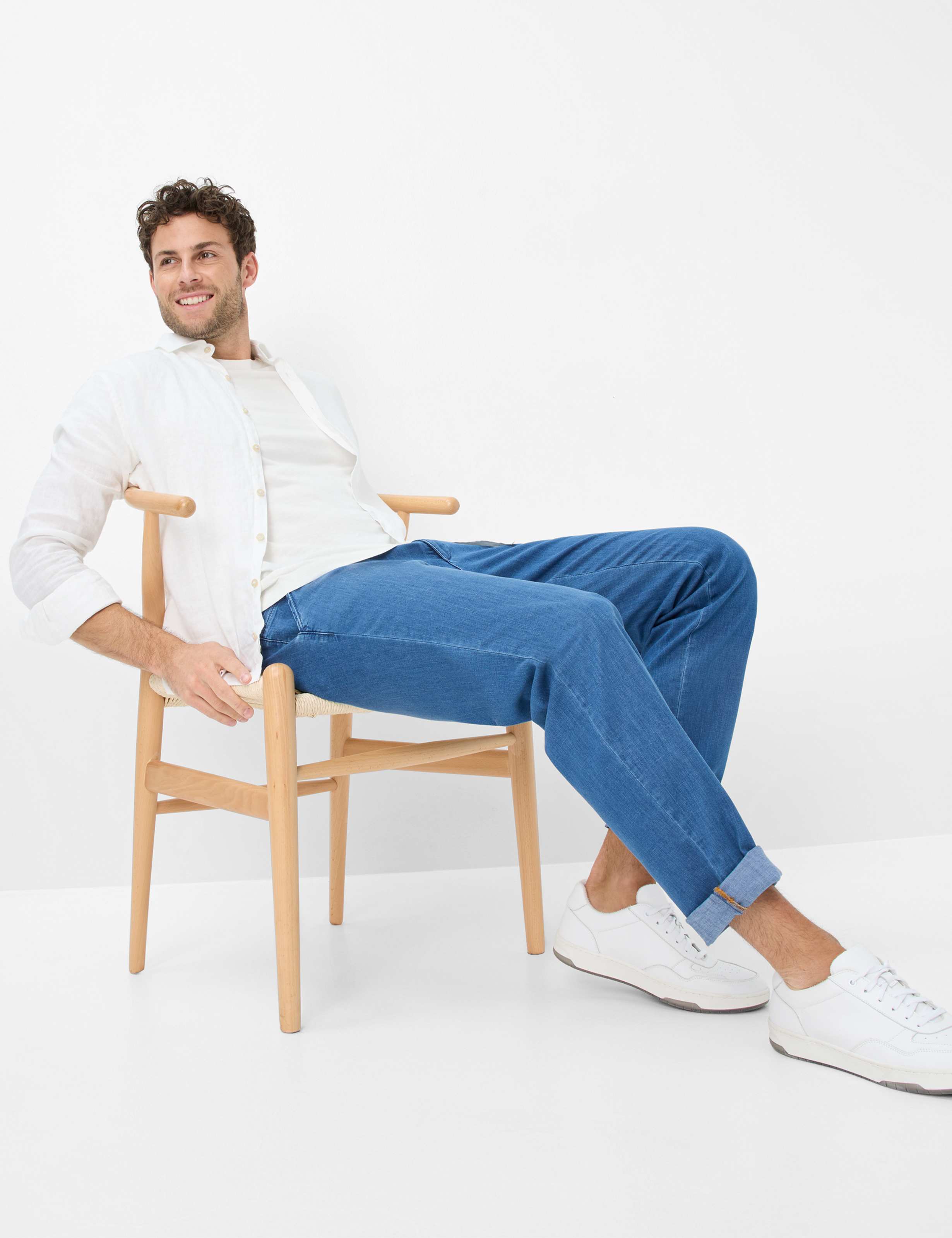 Herre Style JIM Denim Blå Regular Fit Detalje 1