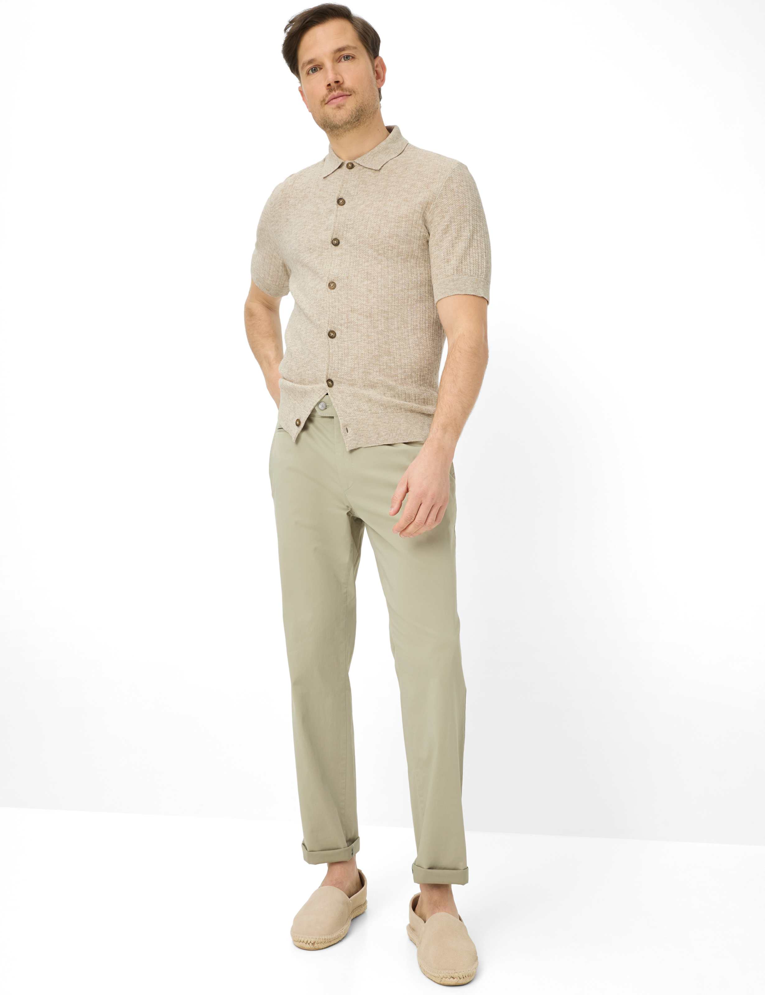 Men Style EVEREST Light Green Regular Fit Model Outfit