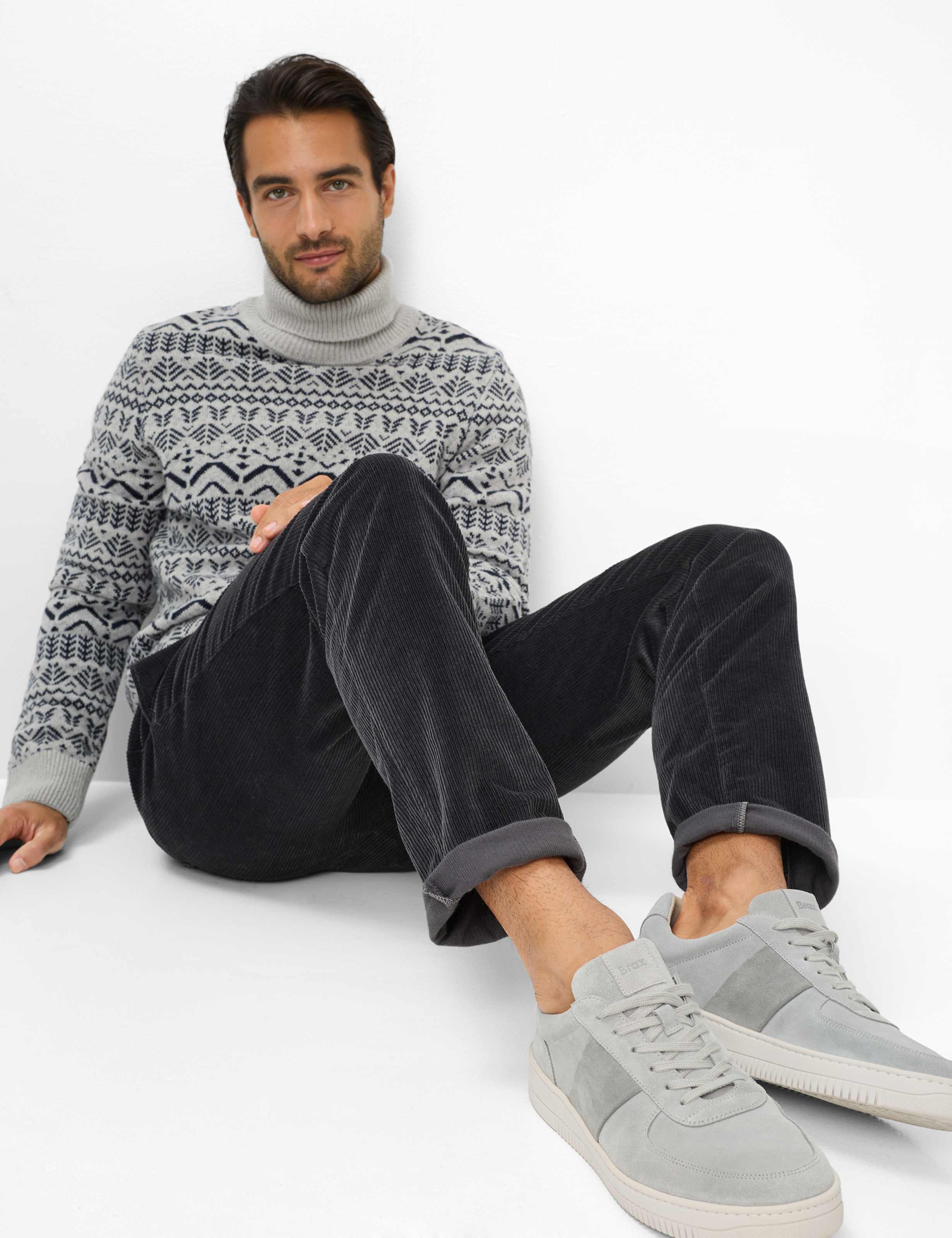 Homme Style FABIO Gris Foncé Modern Fit Détail 1
