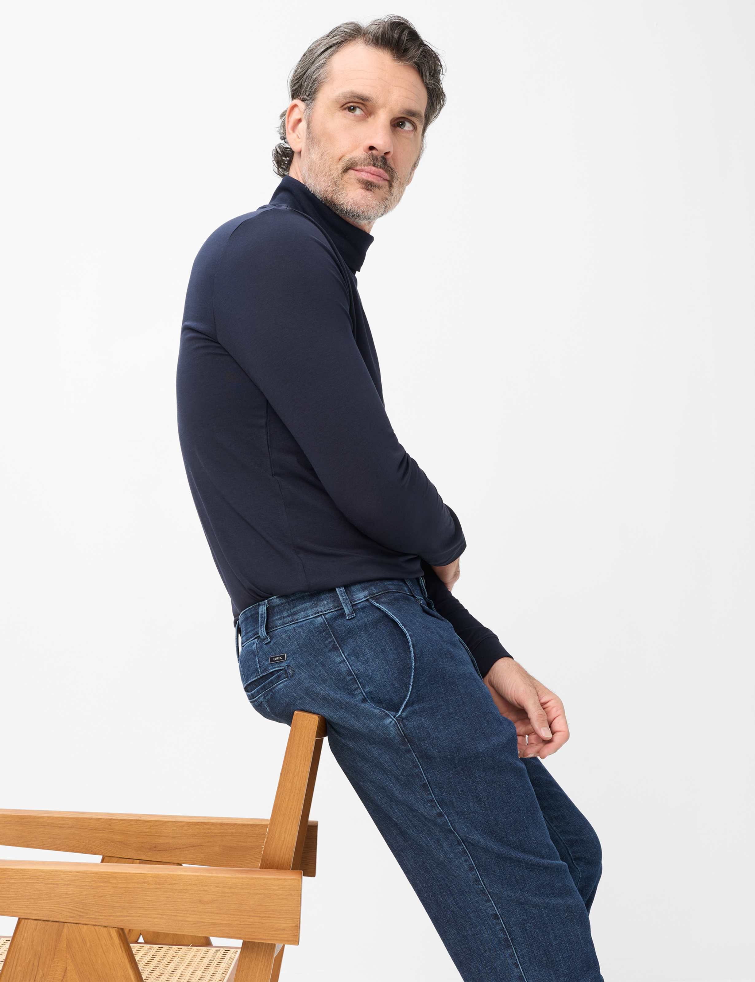 Herren Style LUIS Denim Blau Regular Fit Detail 1