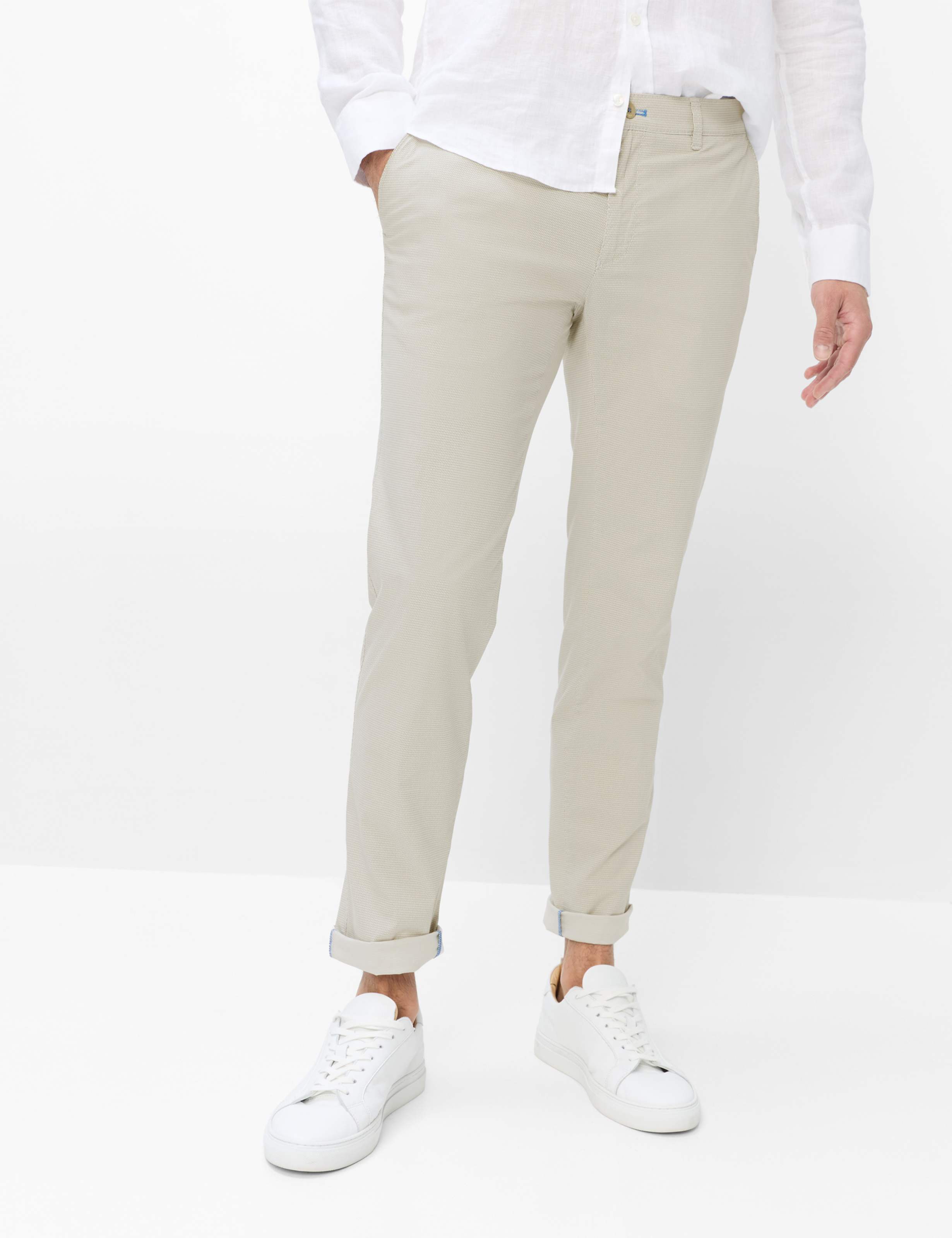 Homme Style FABIO Beige Clair Modern Fit Devant mannequin