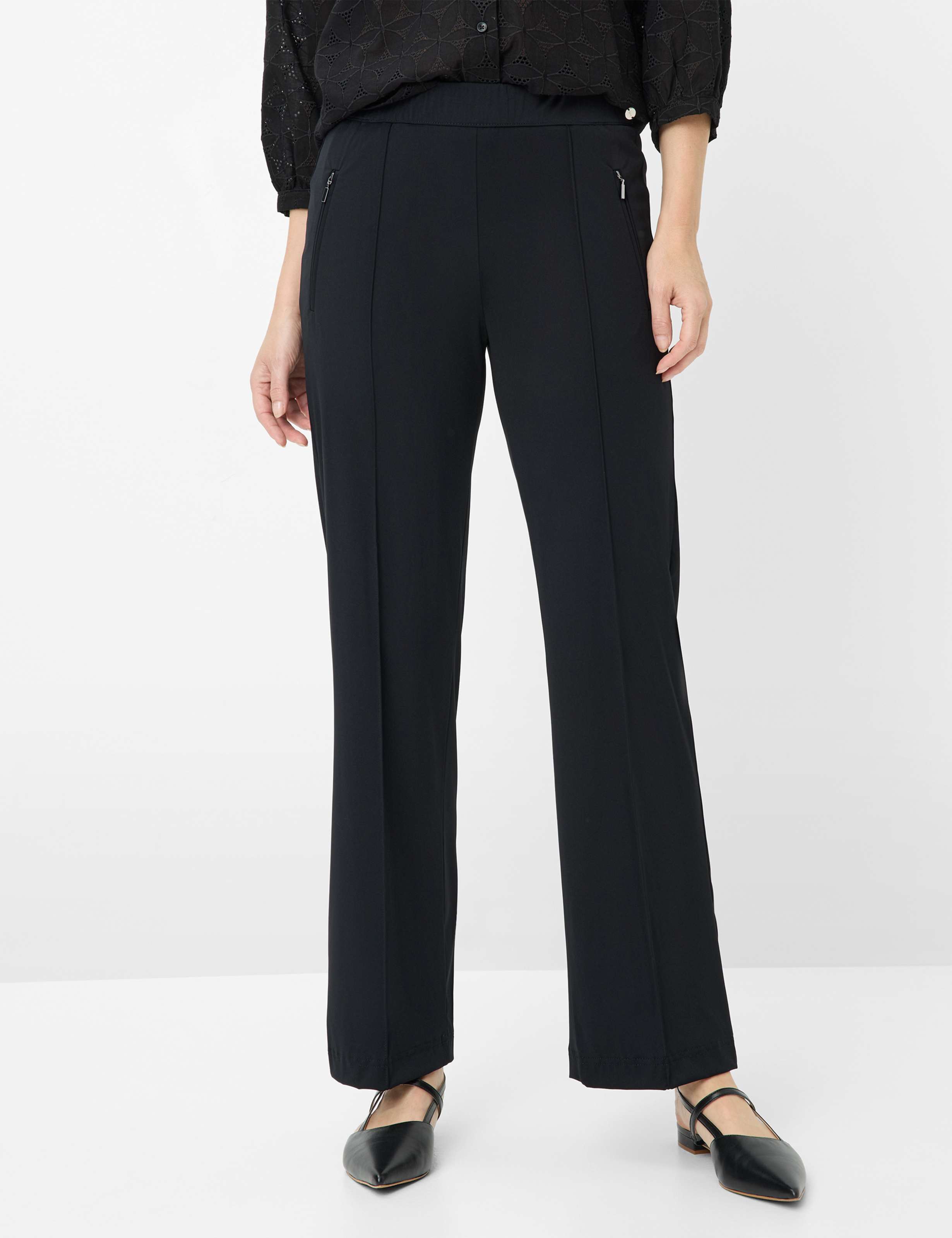 Schwarz, Damen, Style PEGGY FLARED, MODEL_FRONT_ISHOP