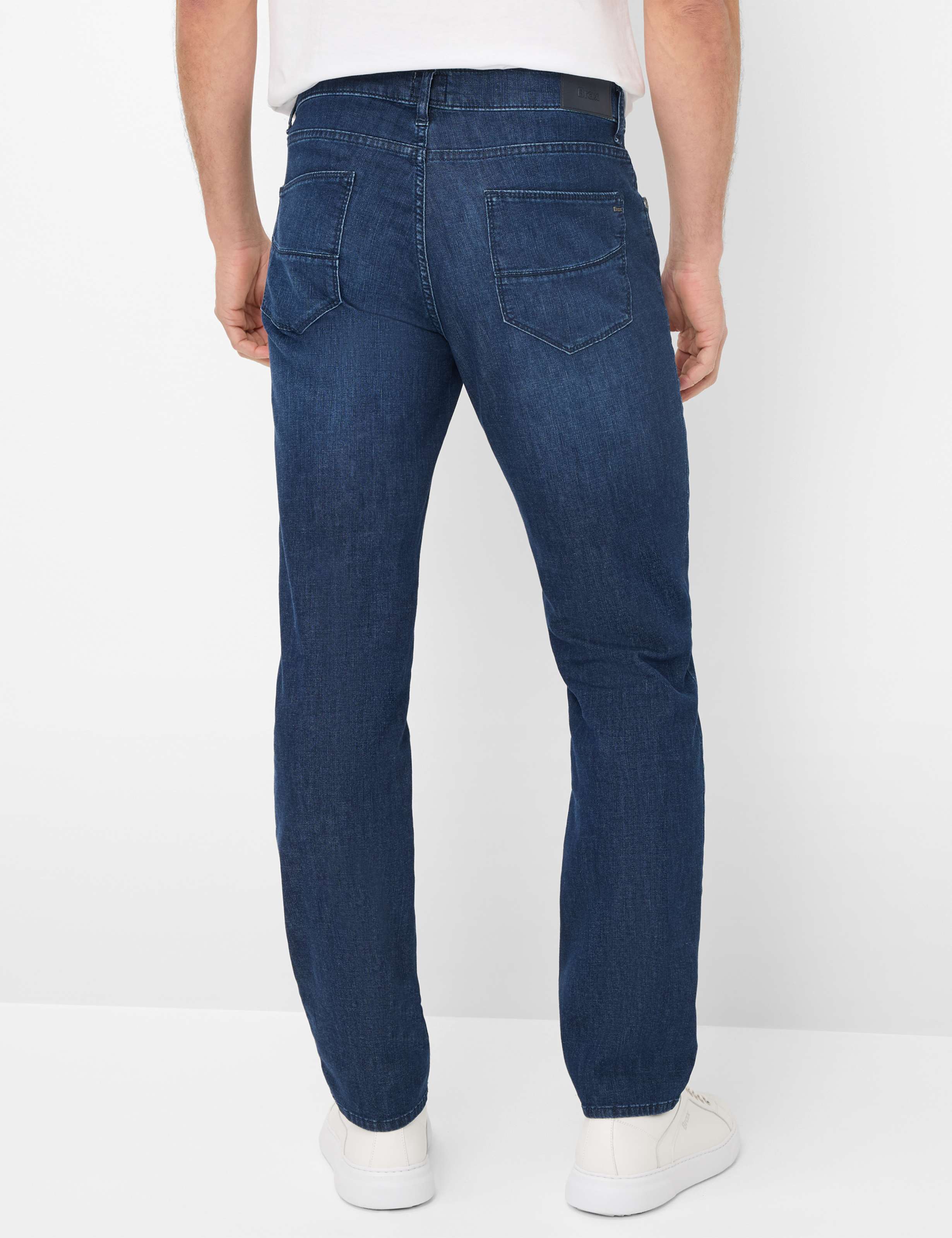 Men Style CADIZ Denim Dark Blue Straight Fit Model back
