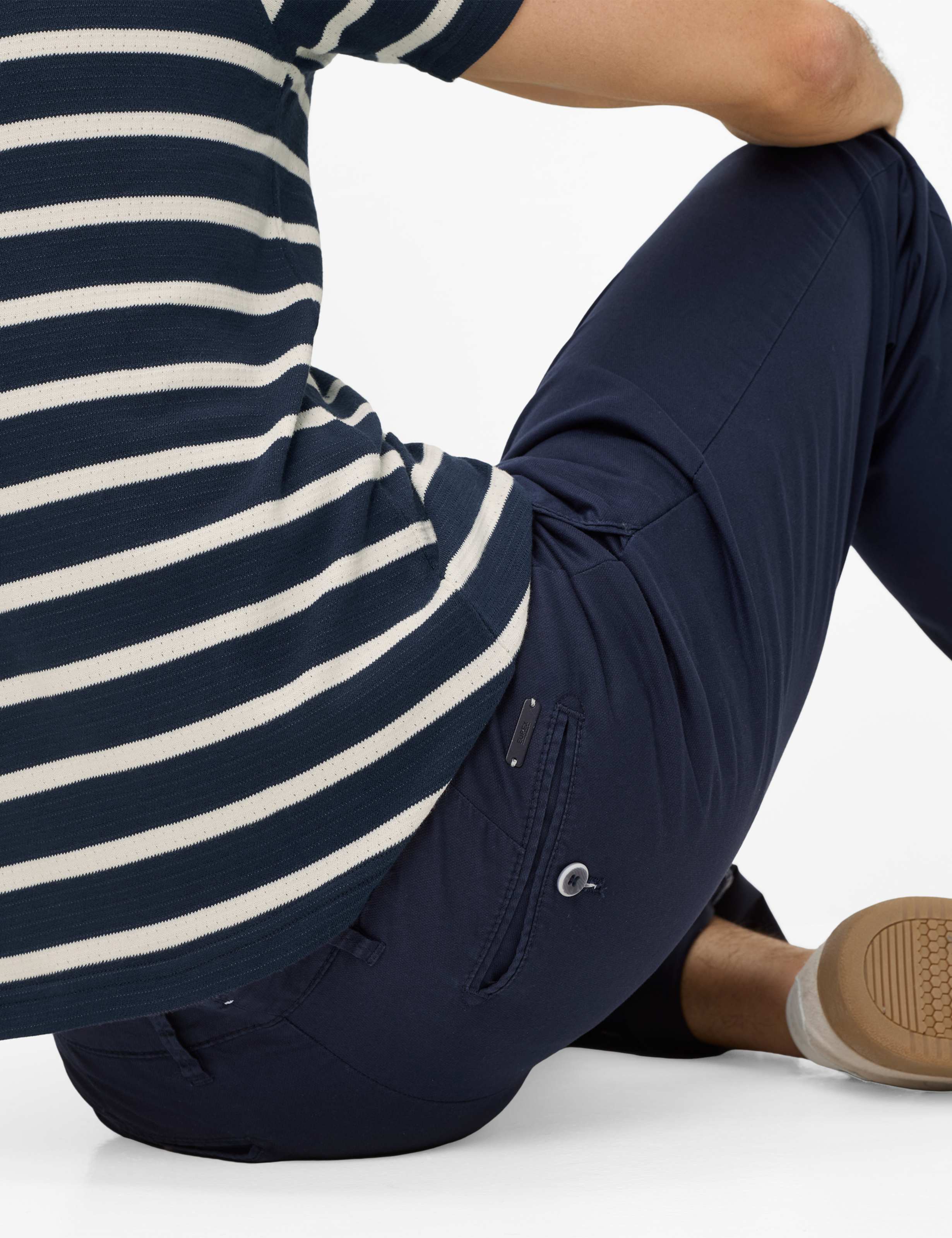 Herre Style JOE Mørkeblå Regular Fit Detalje 2