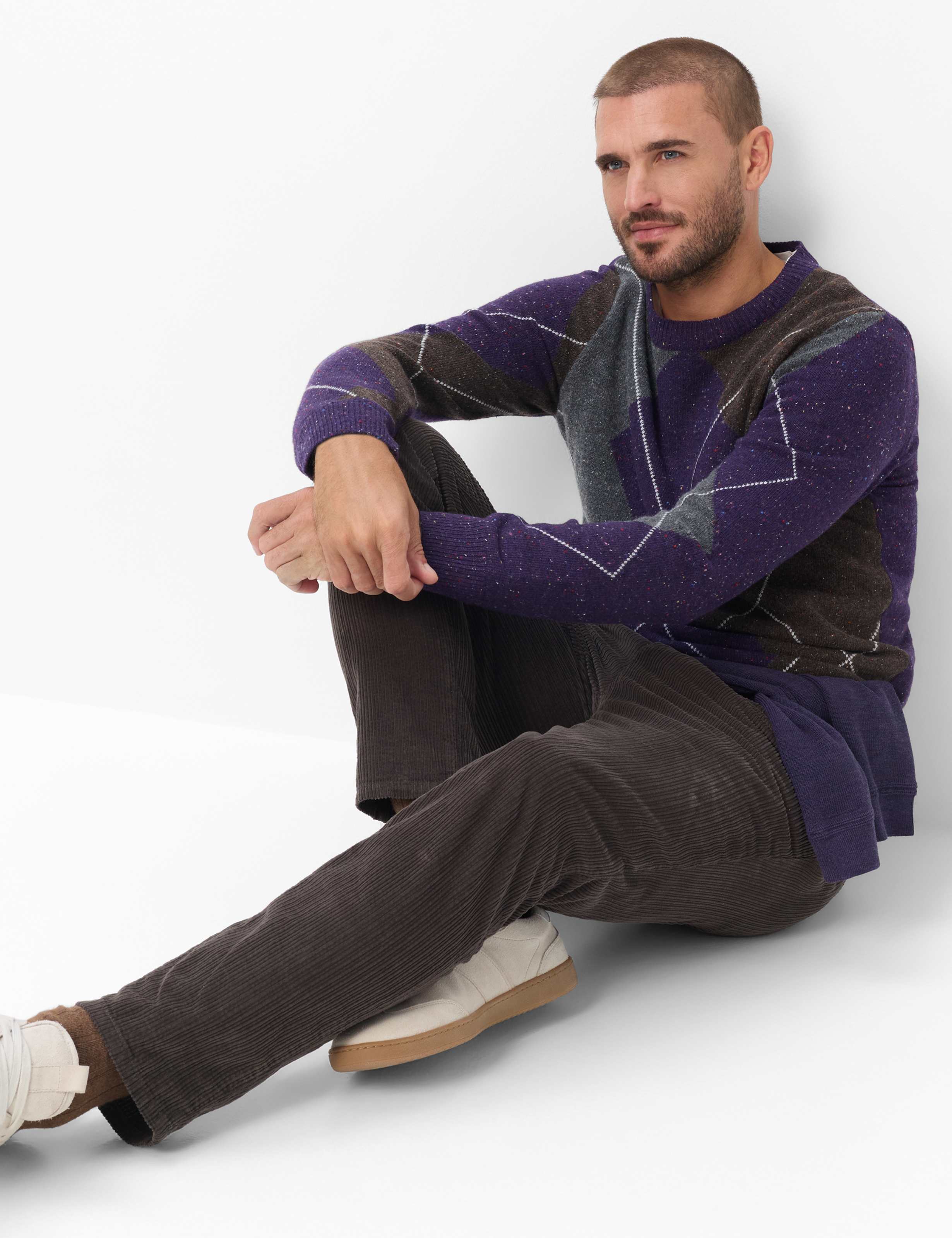 Herren Style TINO Dunkelbraun Tapered Fit Detail 1