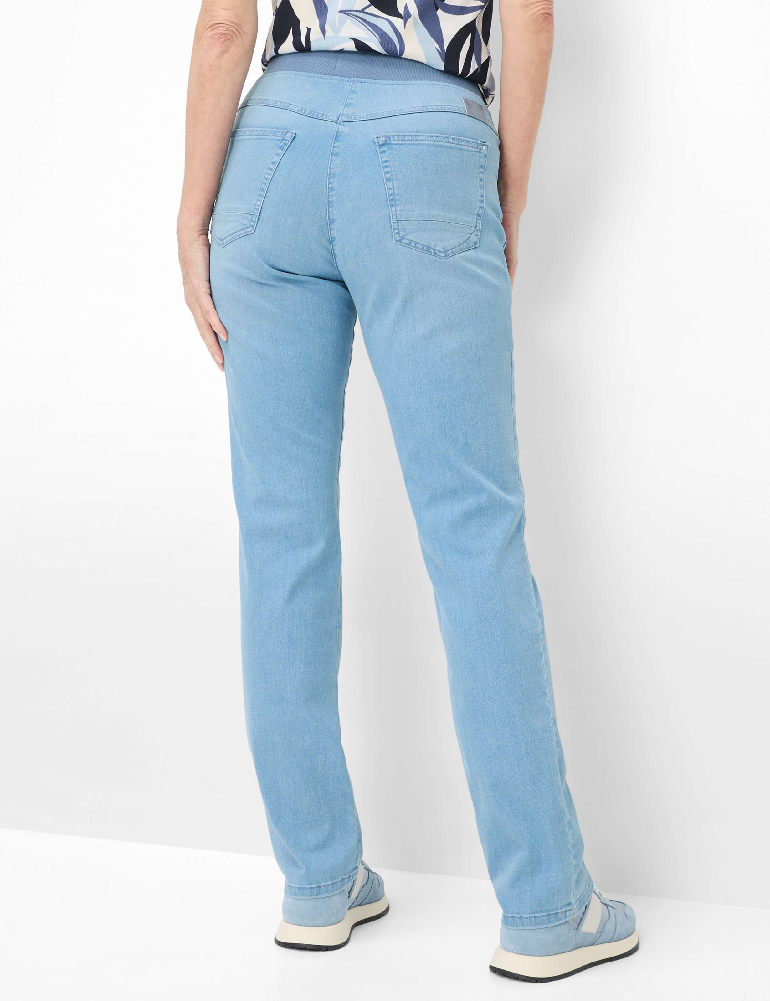 Thumbnail - Raphaela by Brax Damen Five-Pocket-Hose Style CARINA FUN BLEACHED LIGHT BLUE SLIGHTUSED, denim hellblau, Gr. 52K