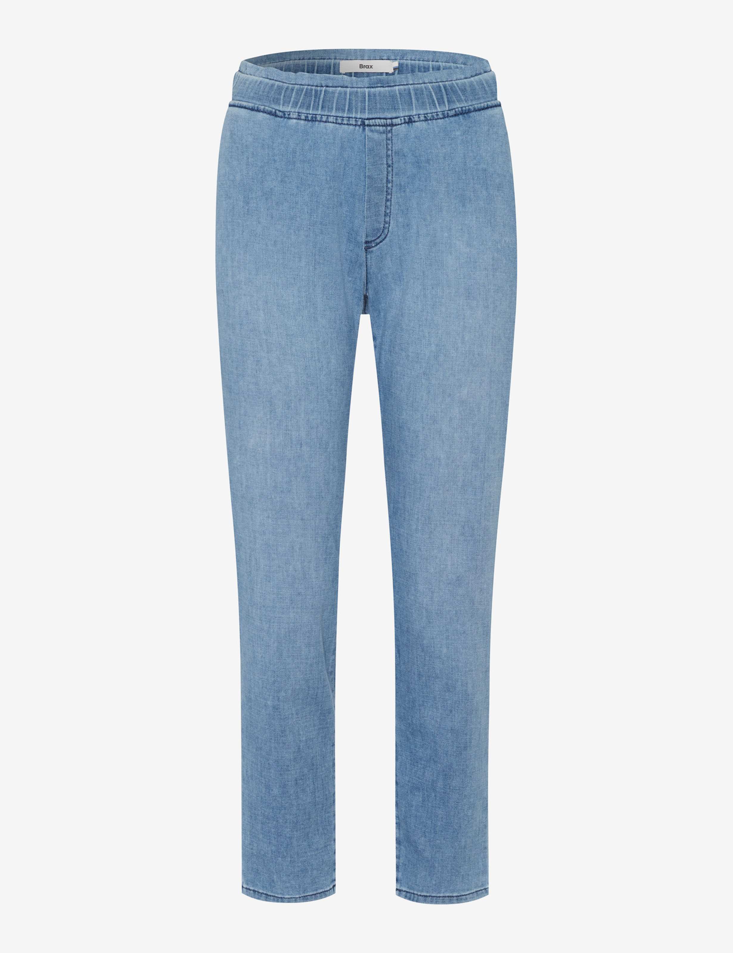 Dame Style MONA S Denim Blå Relaxed Fit Udskæring foran