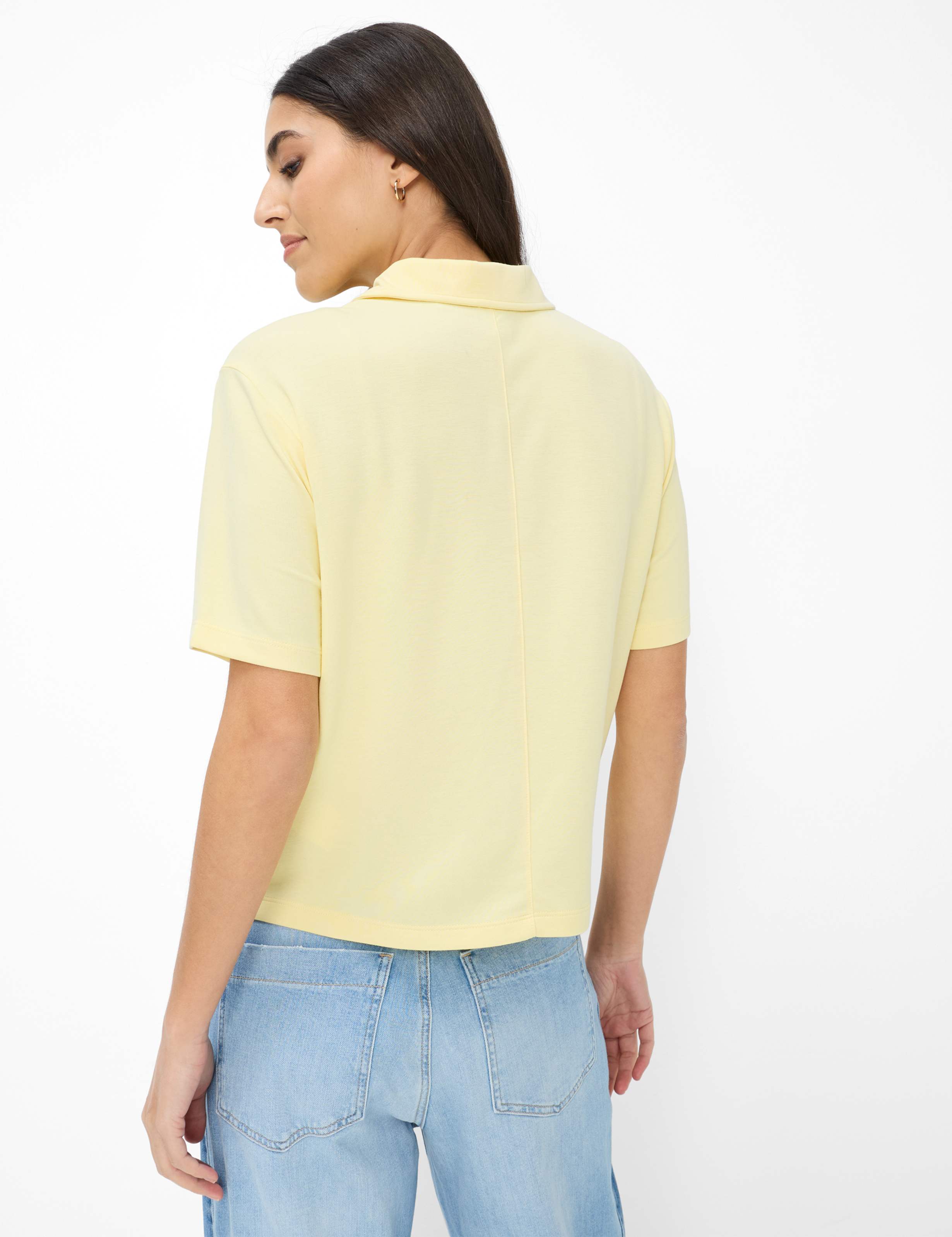 Thumbnail - Brax Damen Polo Style CARA S limoncello, hellgelb, Gr. 48