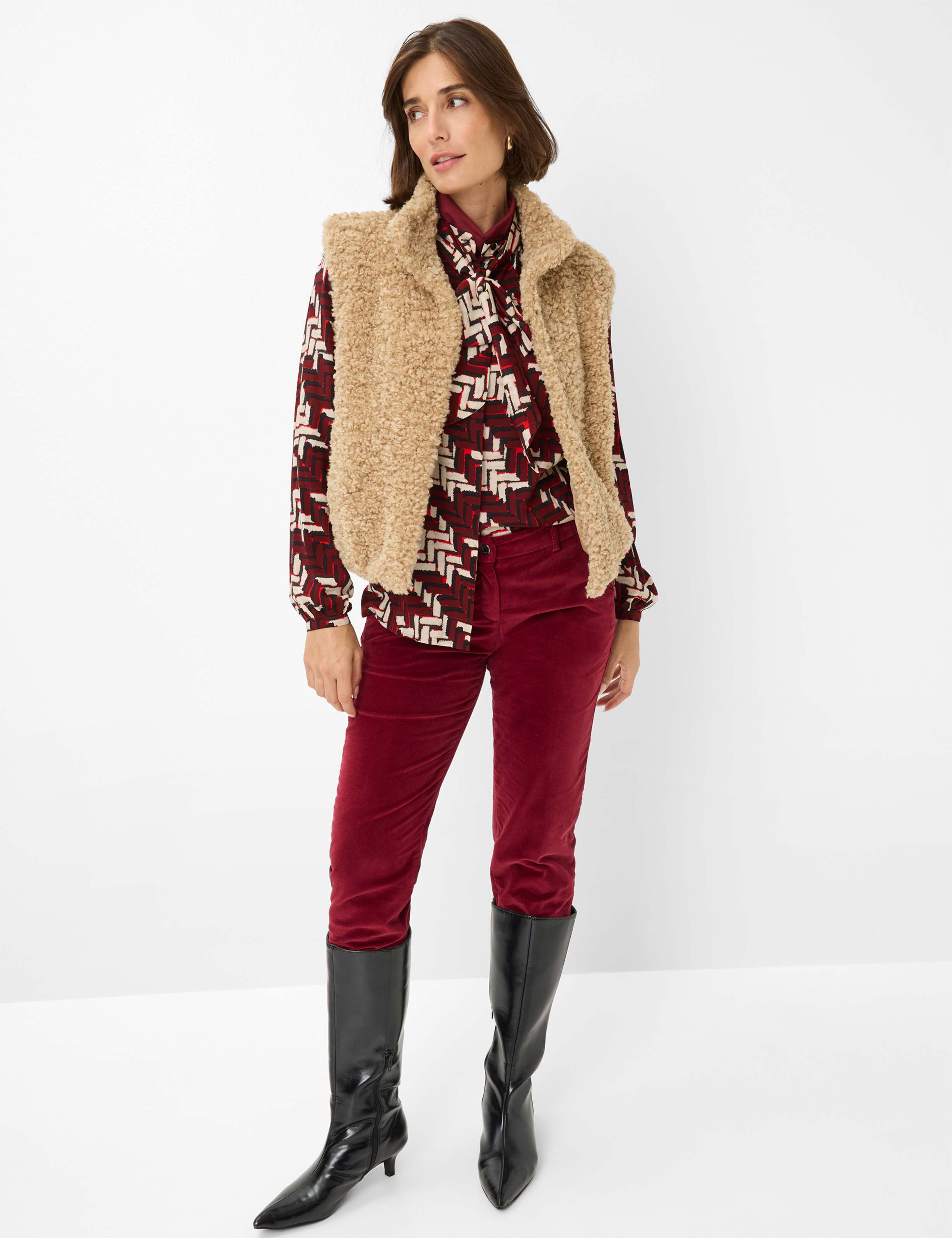 Femme Style OSLO Marron Clair  Tenue du mannequin