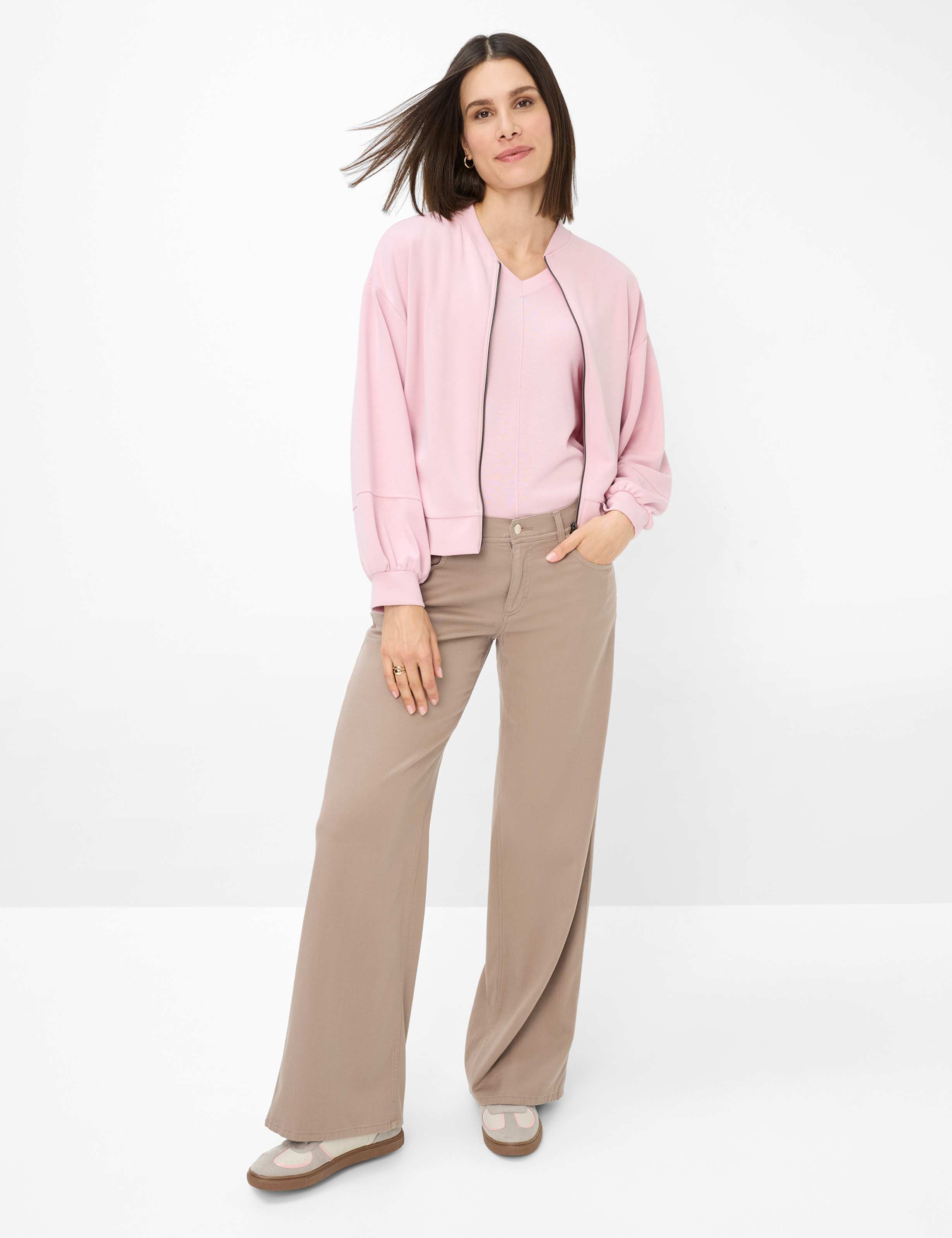Dames Style MORGAN Bruin Wide Leg Model outfit