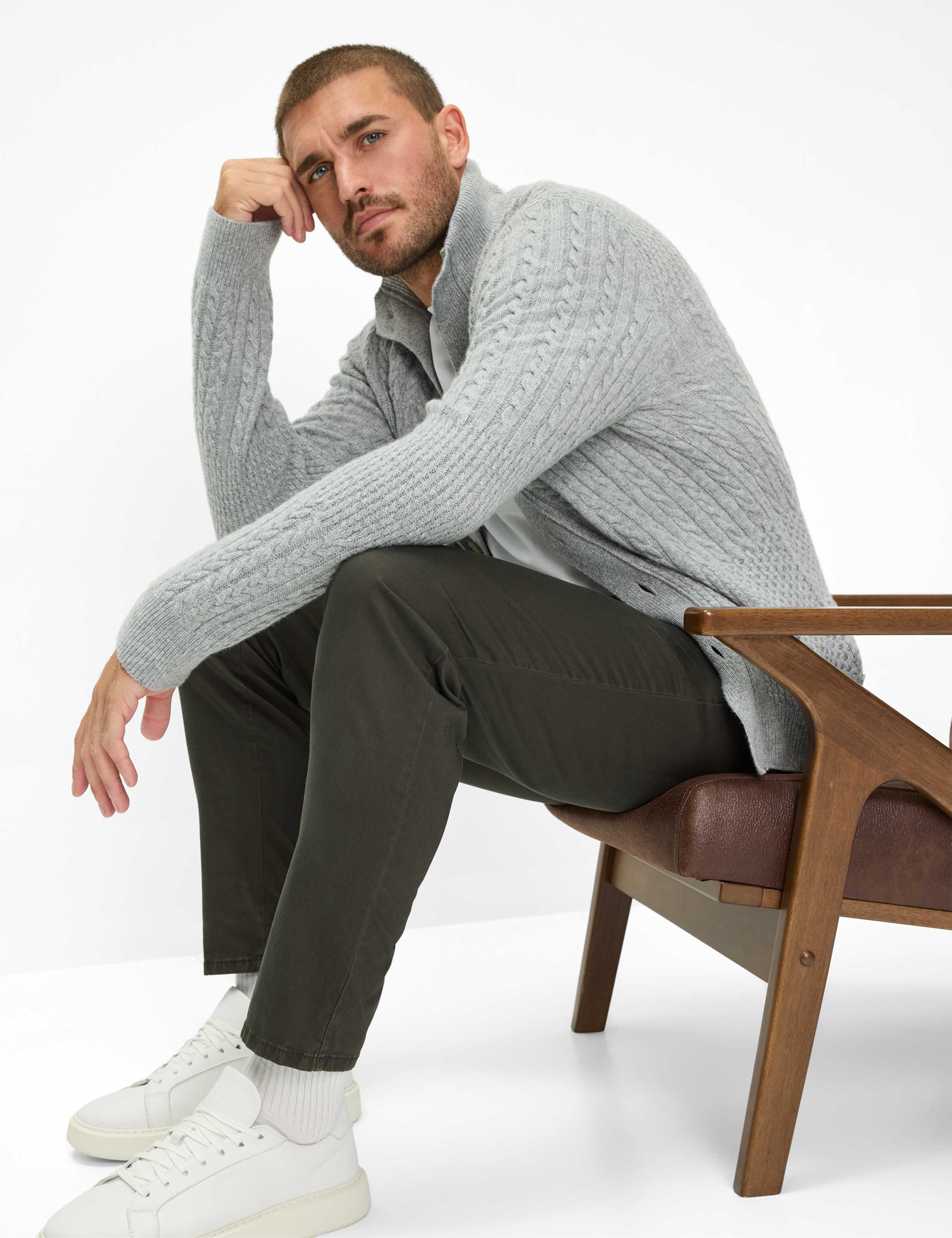 Homme Style TINO Vert - Olive Relaxed Fit Détail 1