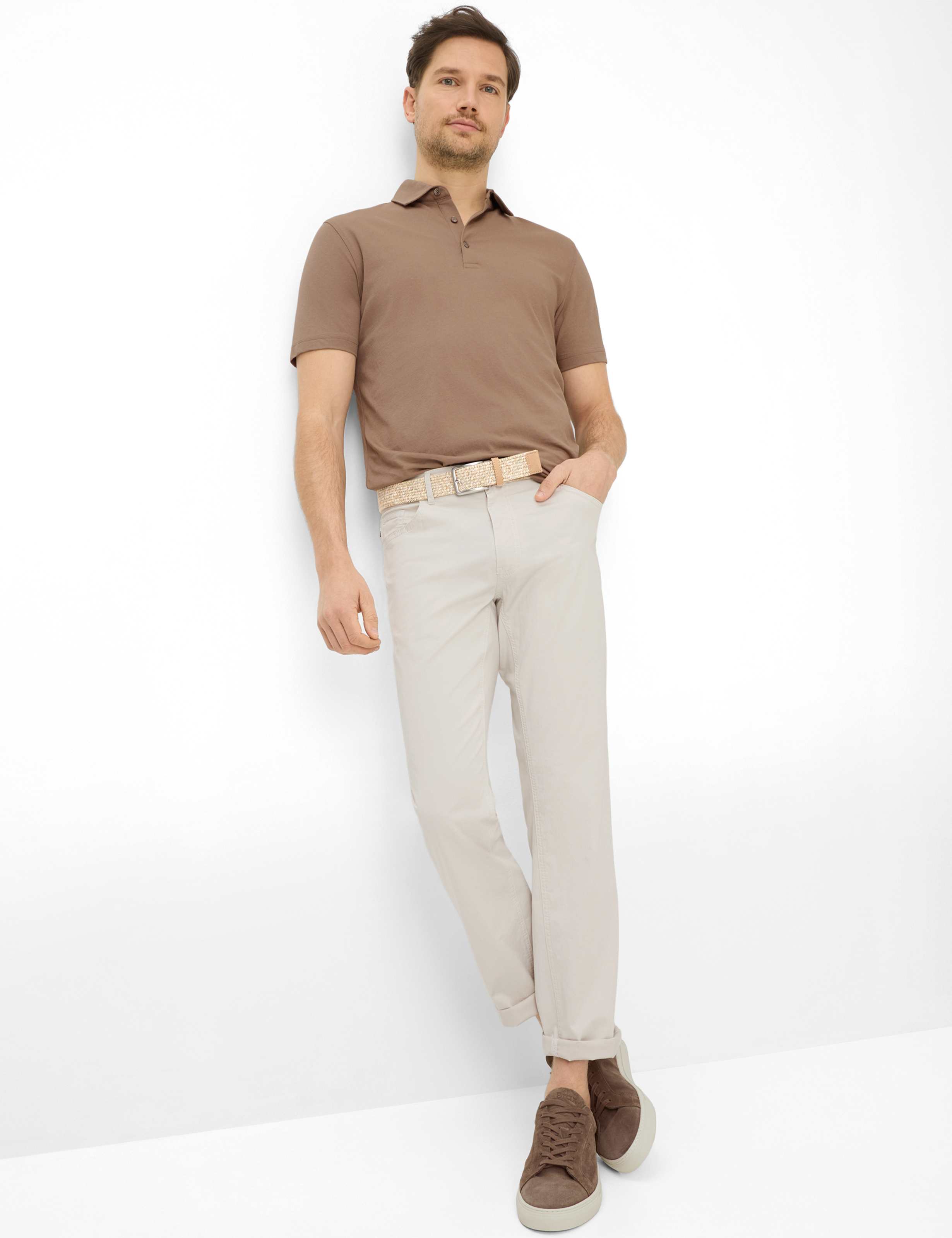 Homme Style COOPER Beige Clair Regular Fit Tenue du mannequin