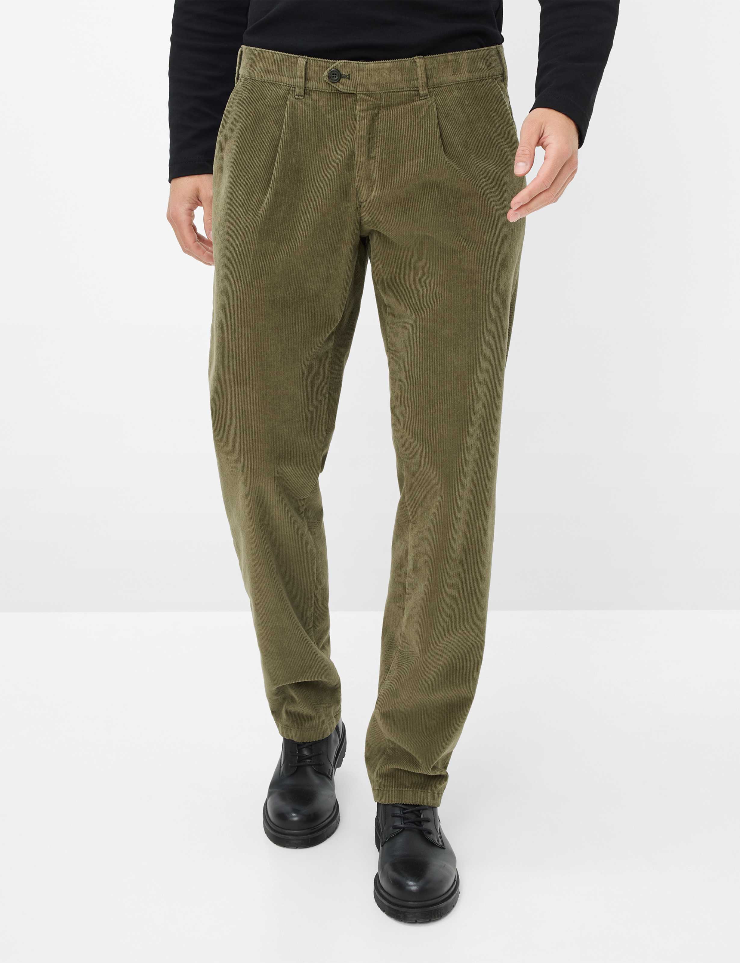 Thumbnail - Eurex by Brax Herren Bundfaltenhose Style LUIS GREEN, dunkelgrün, Gr. 24U