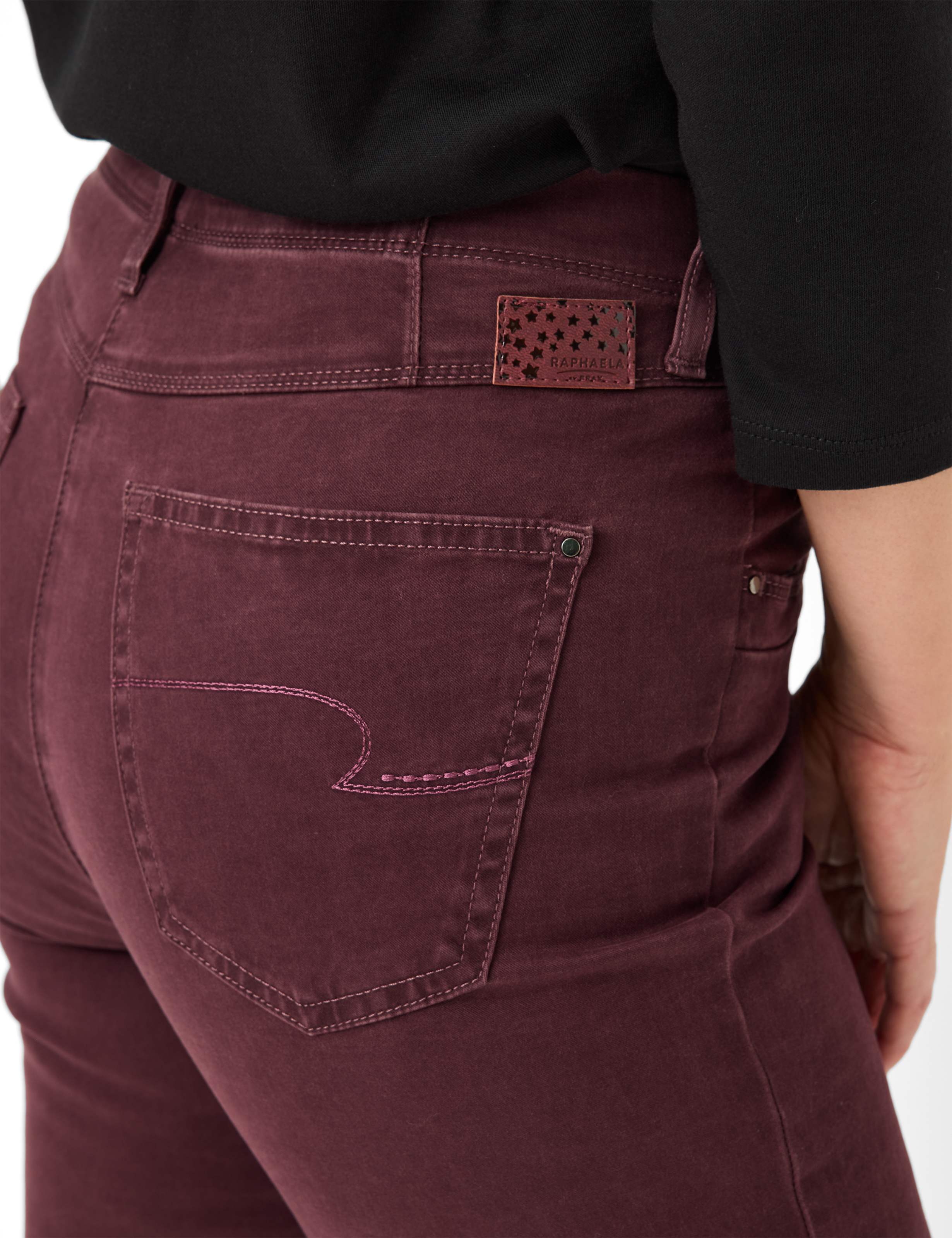 Damen Style LAURA NEW Dunkelrot Super Slim Fit Detail 2