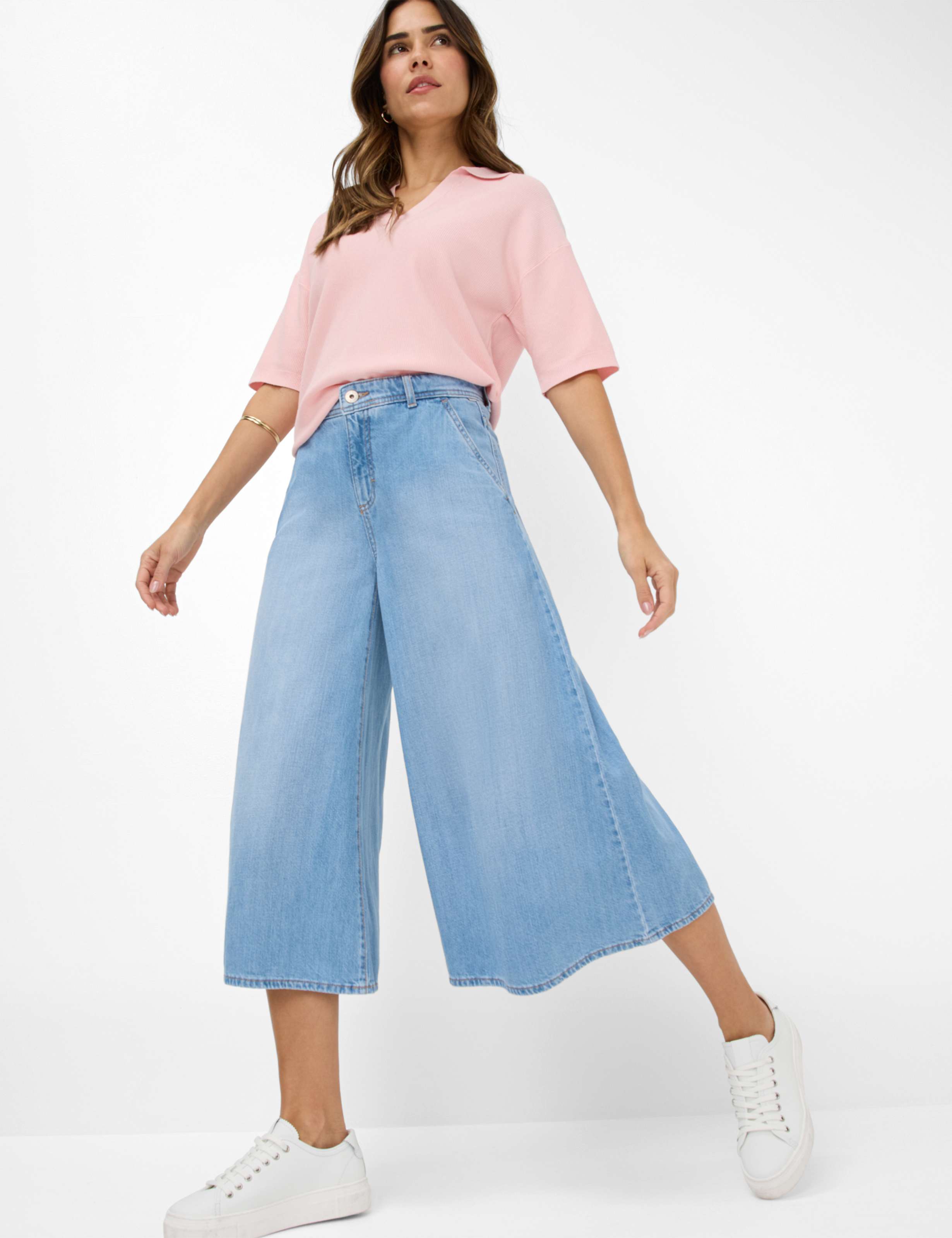 Dames Style MELLI S Denim Blauw Wide Leg Detail 1