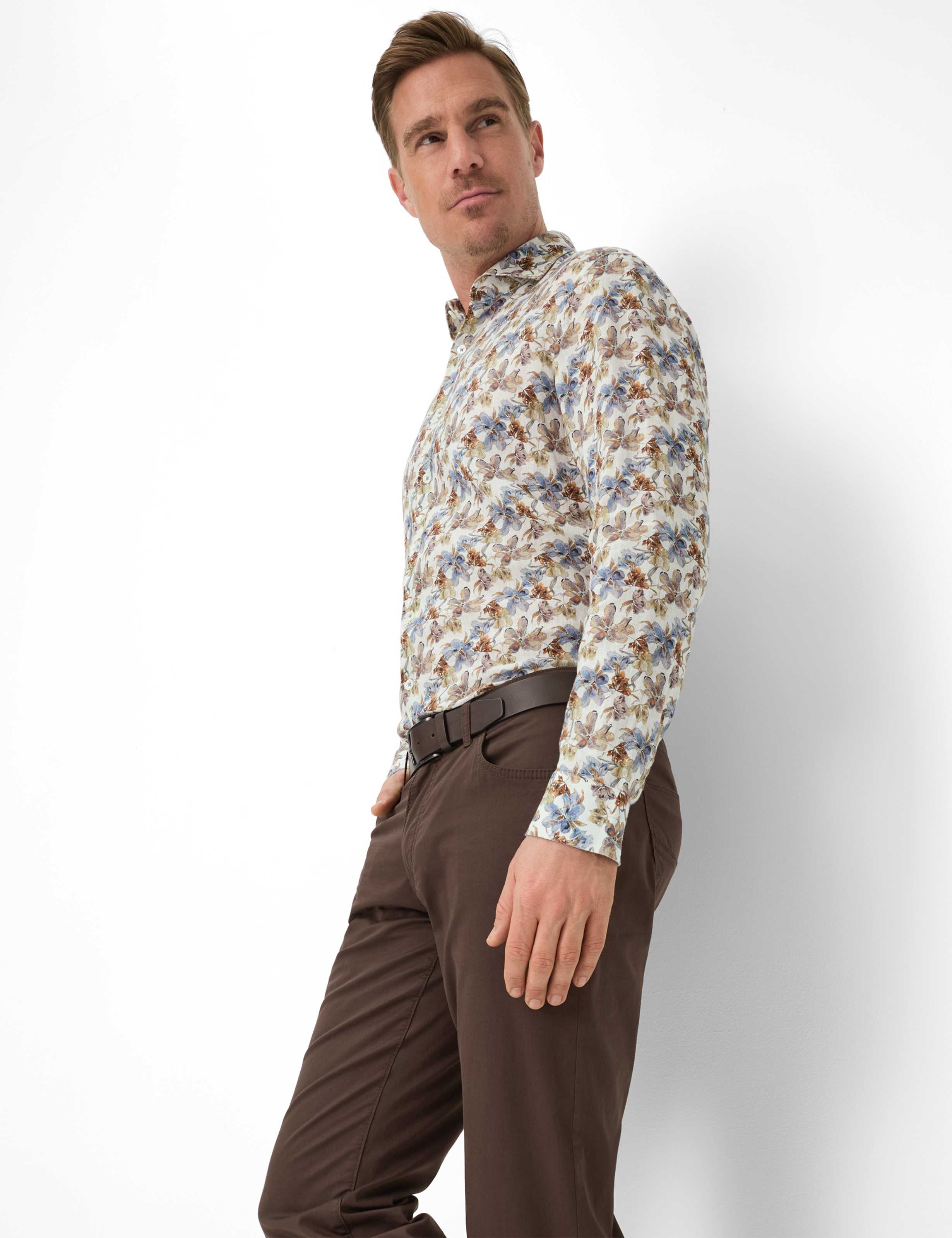 Homme Style CADIZ Marron Foncé Straight Fit Détail 1