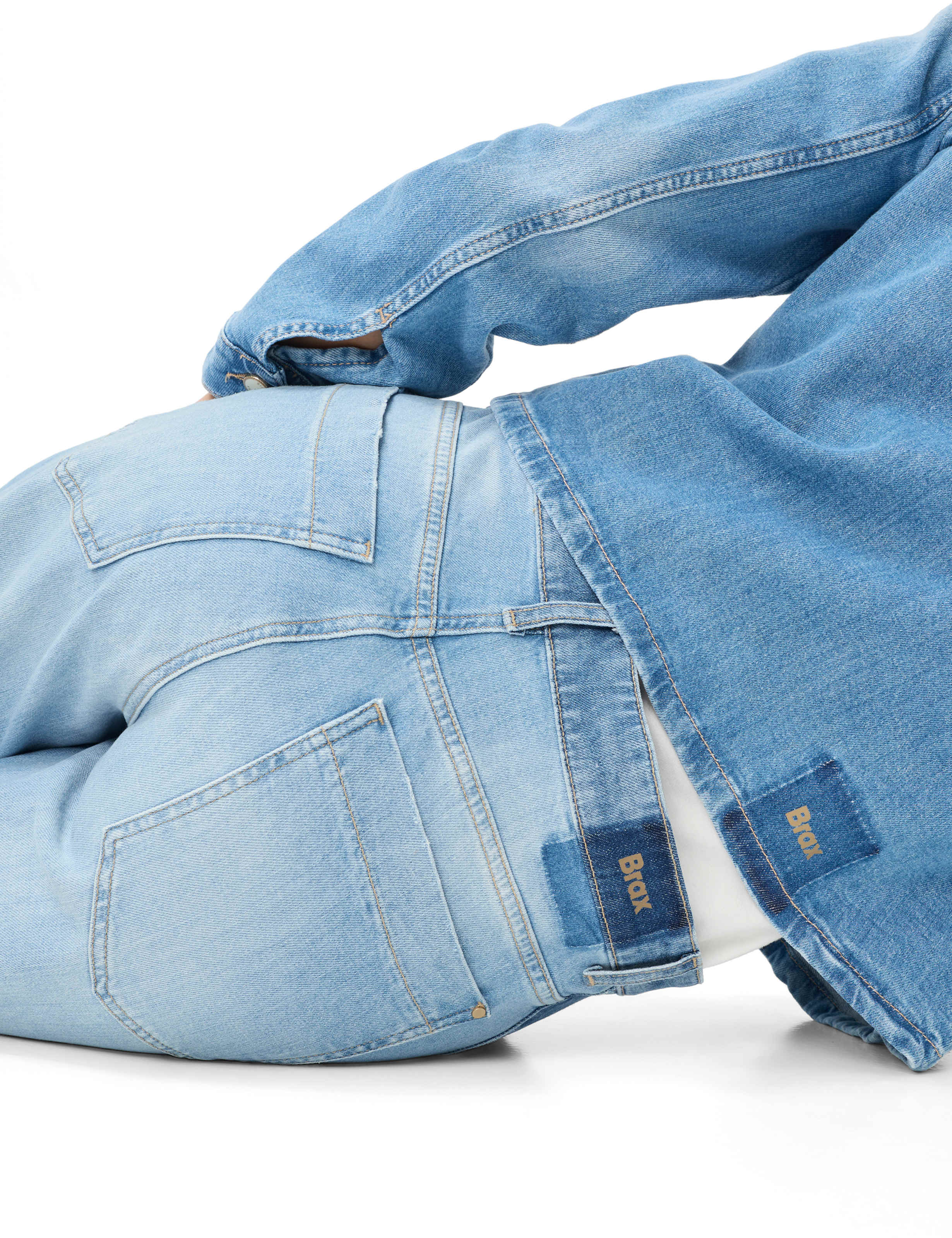 Damen Style MORGAN Denim Blau Wide Leg Detail 1