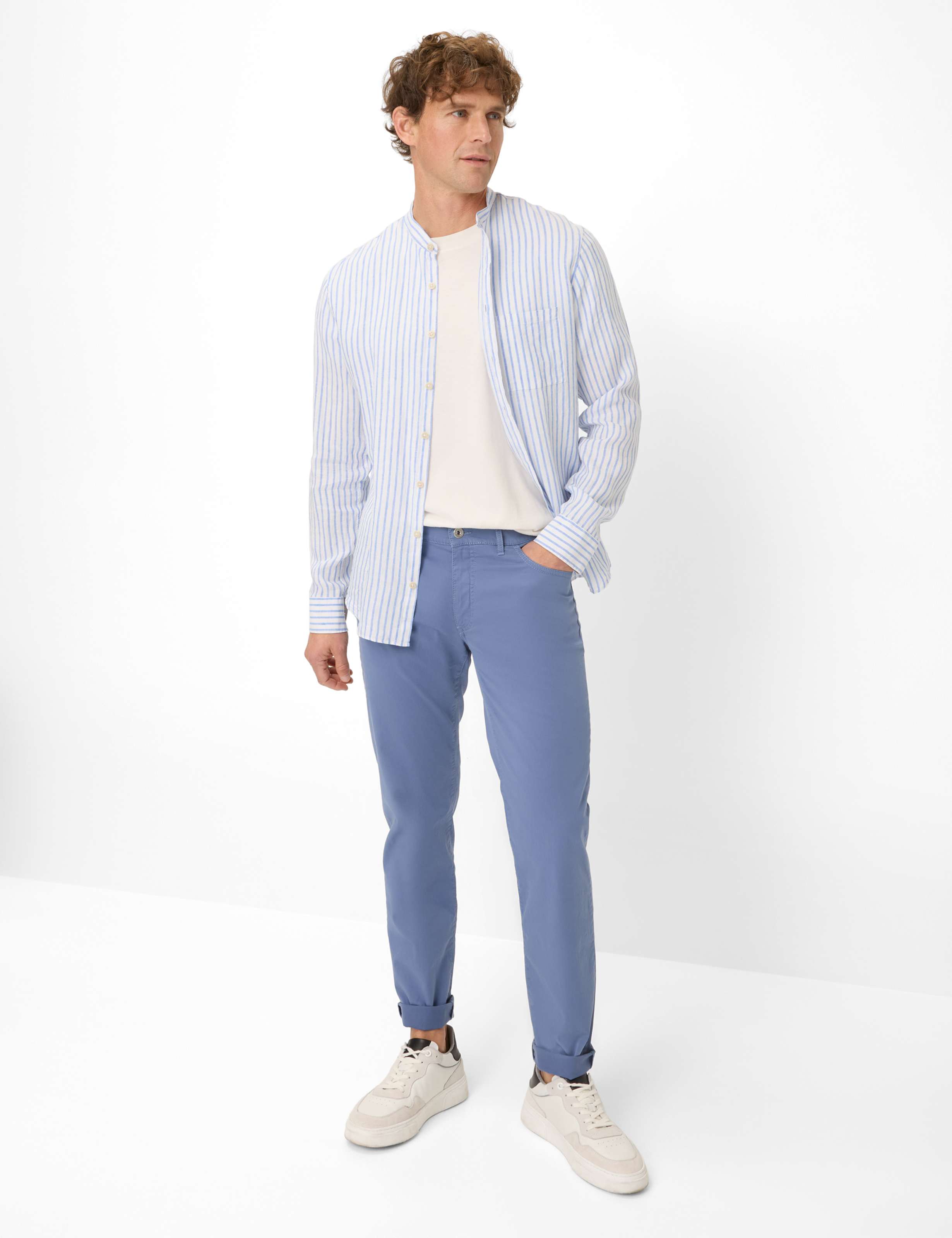 Men Style CADIZ Blue Straight Fit Model Outfit