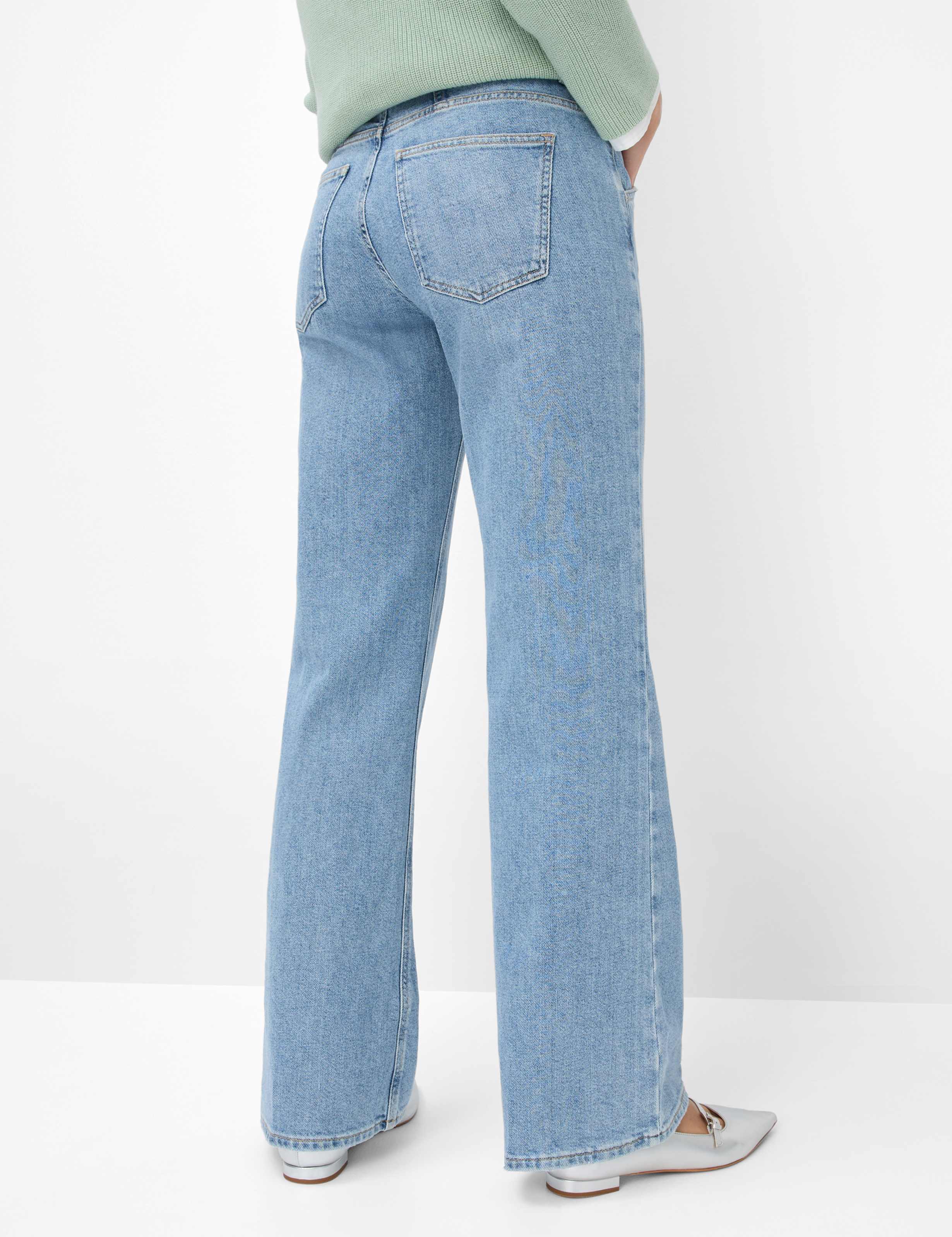 Dame Style MAINE Denim Blå Wide Leg Model ryg