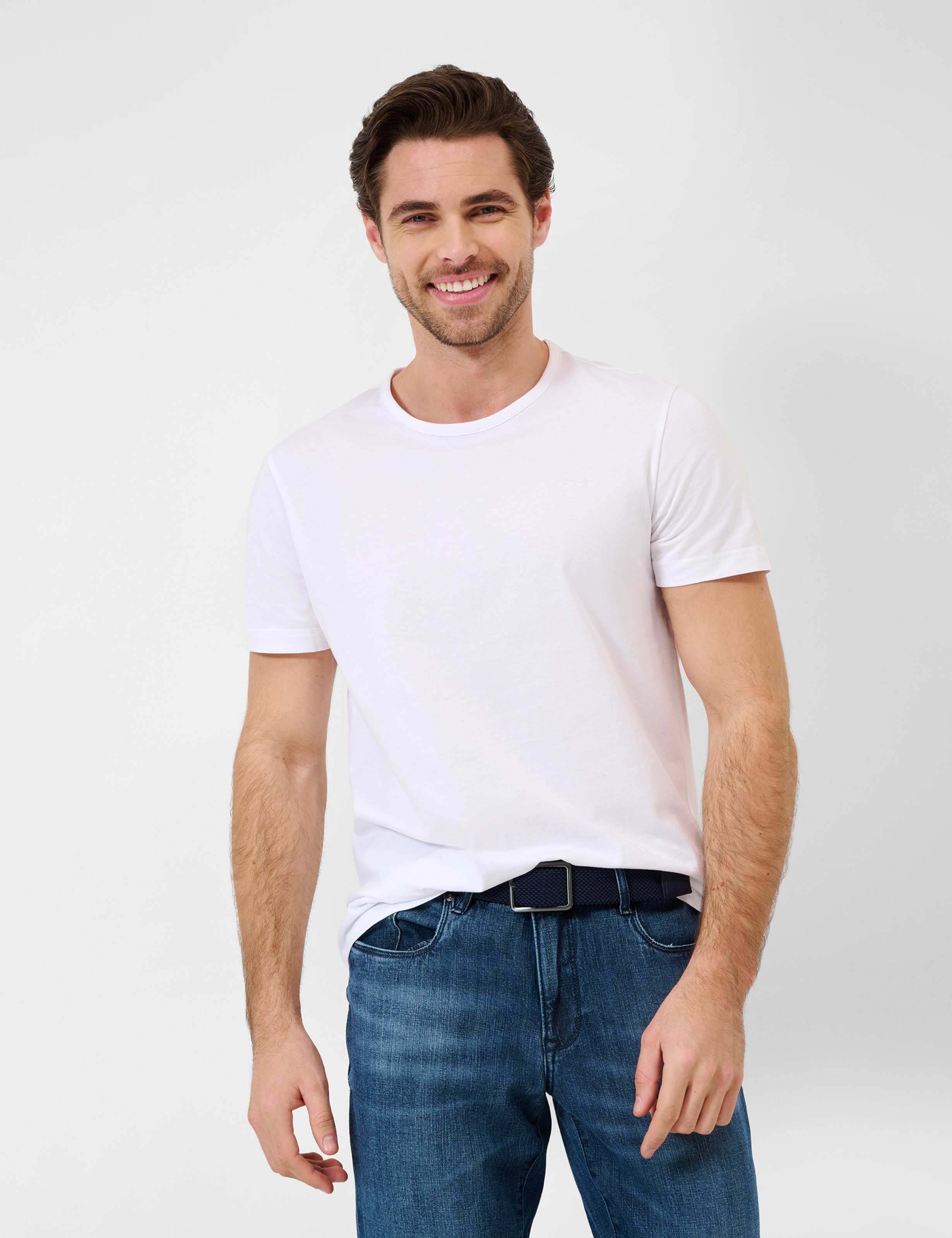 Thumbnail - Brax Herren Shirt Style TONY white, weiß, Gr. XXXL