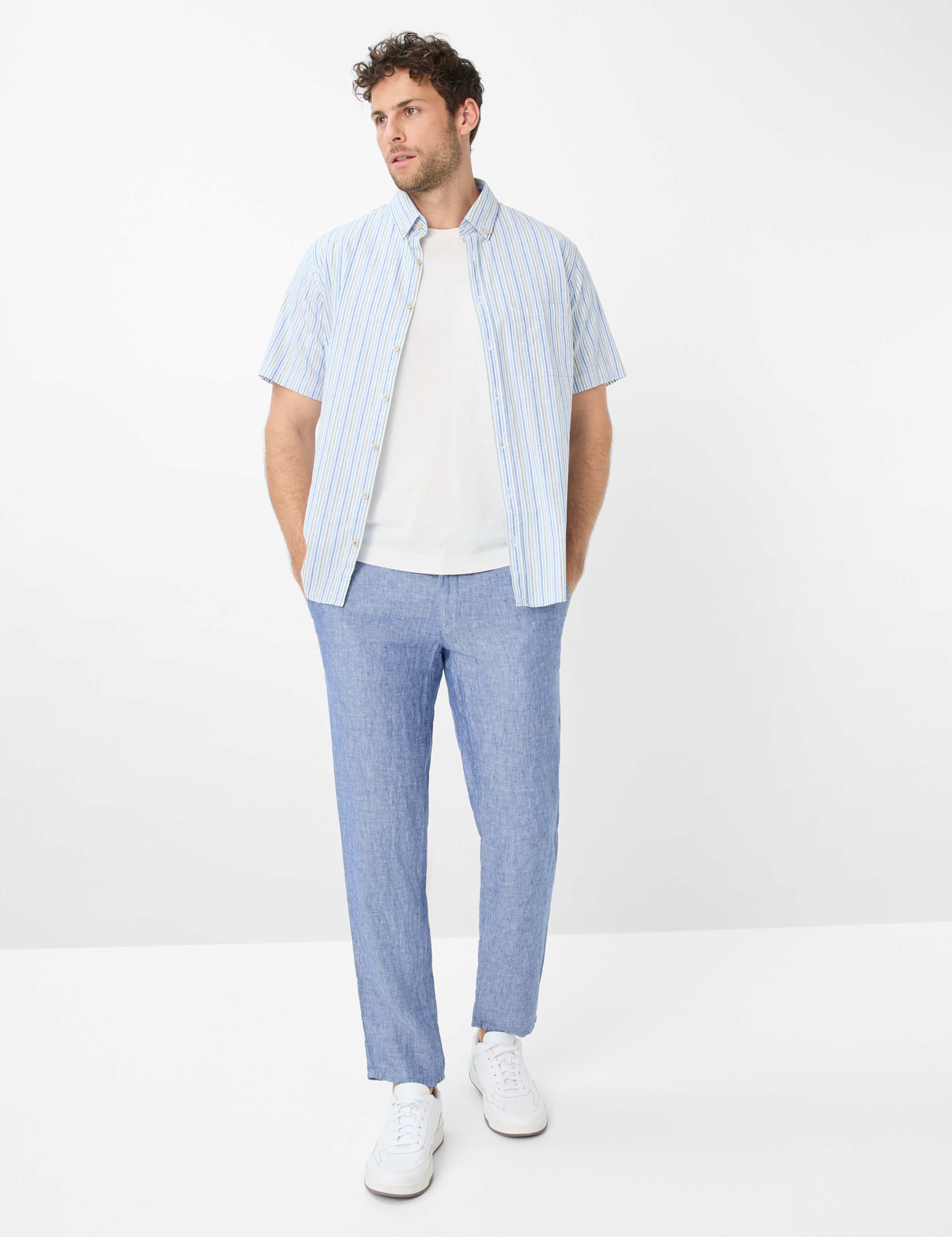Herren Style FABIO Blau Modern Fit Model Outfit