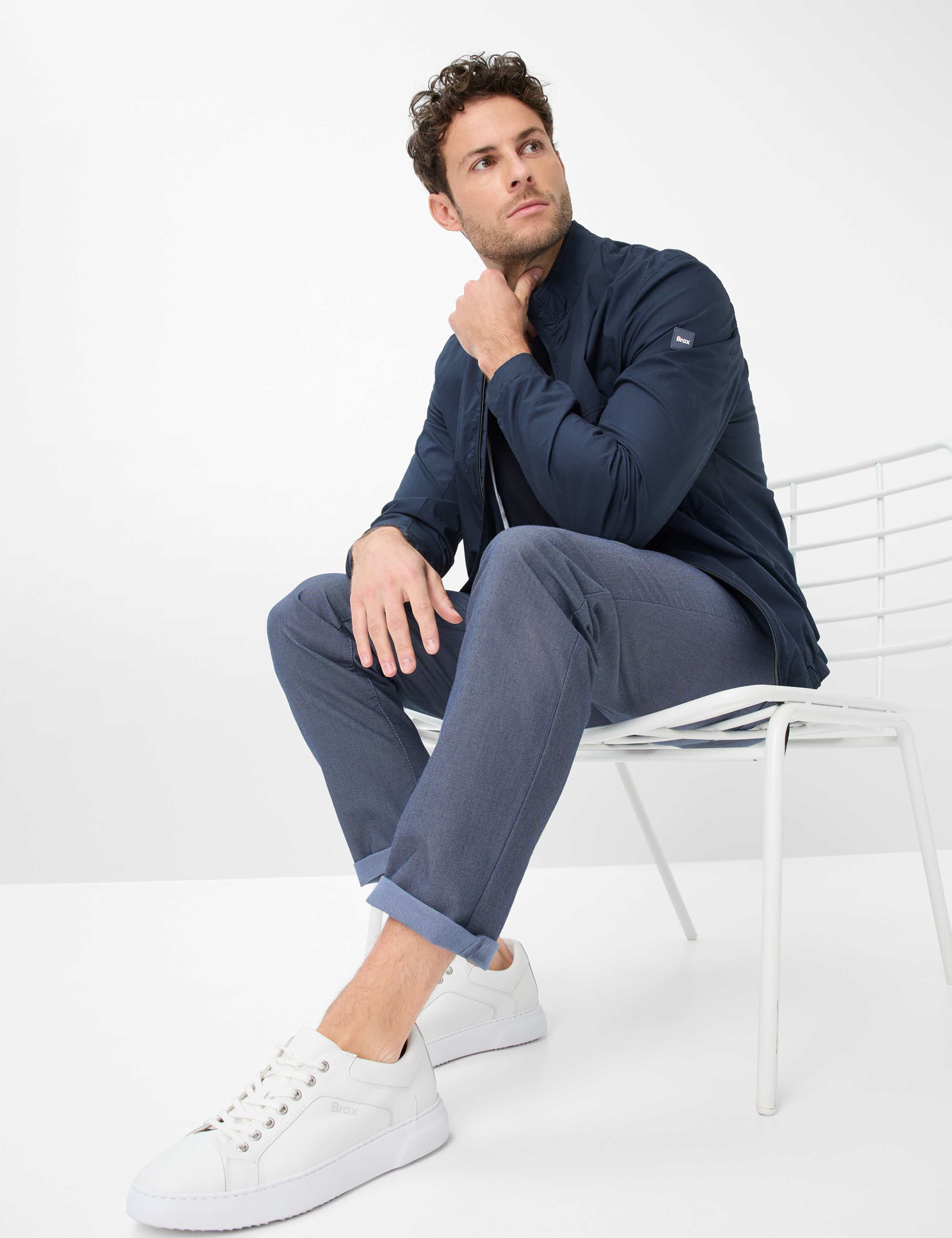 Herren Style CADIZ Dunkelblau Straight Fit Detail 1