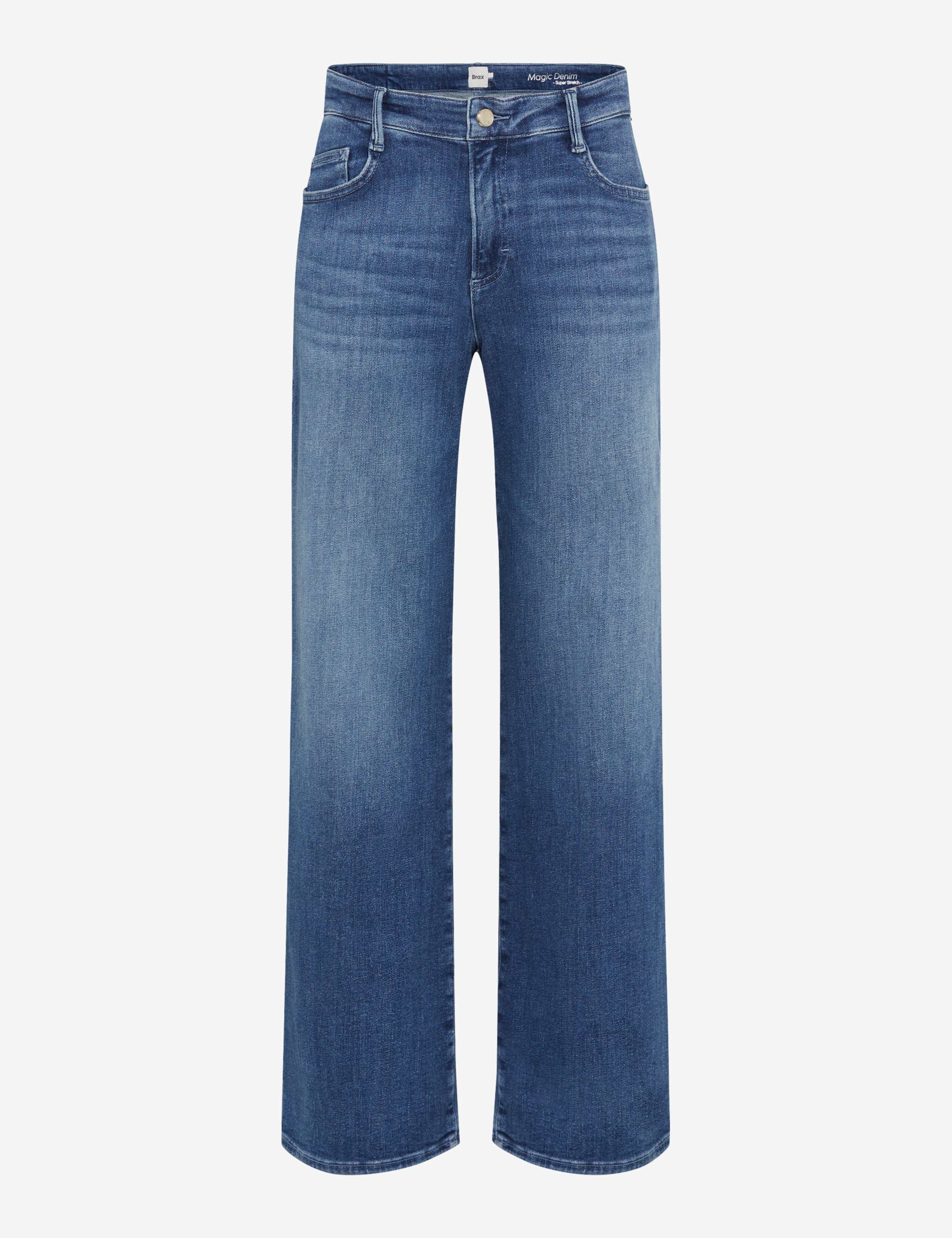 Women Style MAINE Denim Blue Wide Leg Stand-alone front view