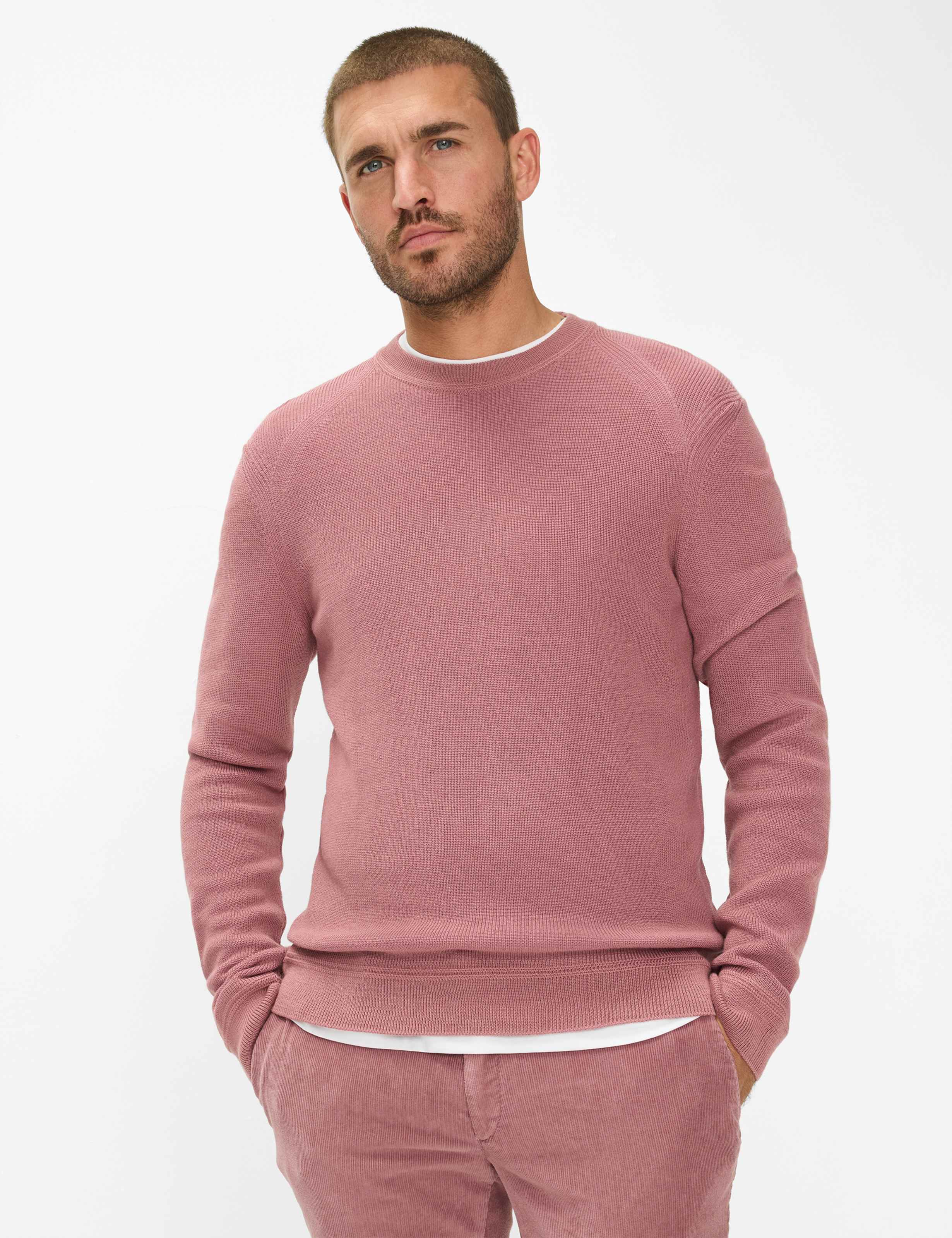 Thumbnail - Brax Herren Strickpullover Style ROY cinder rose, Rosa, Gr. 5XL