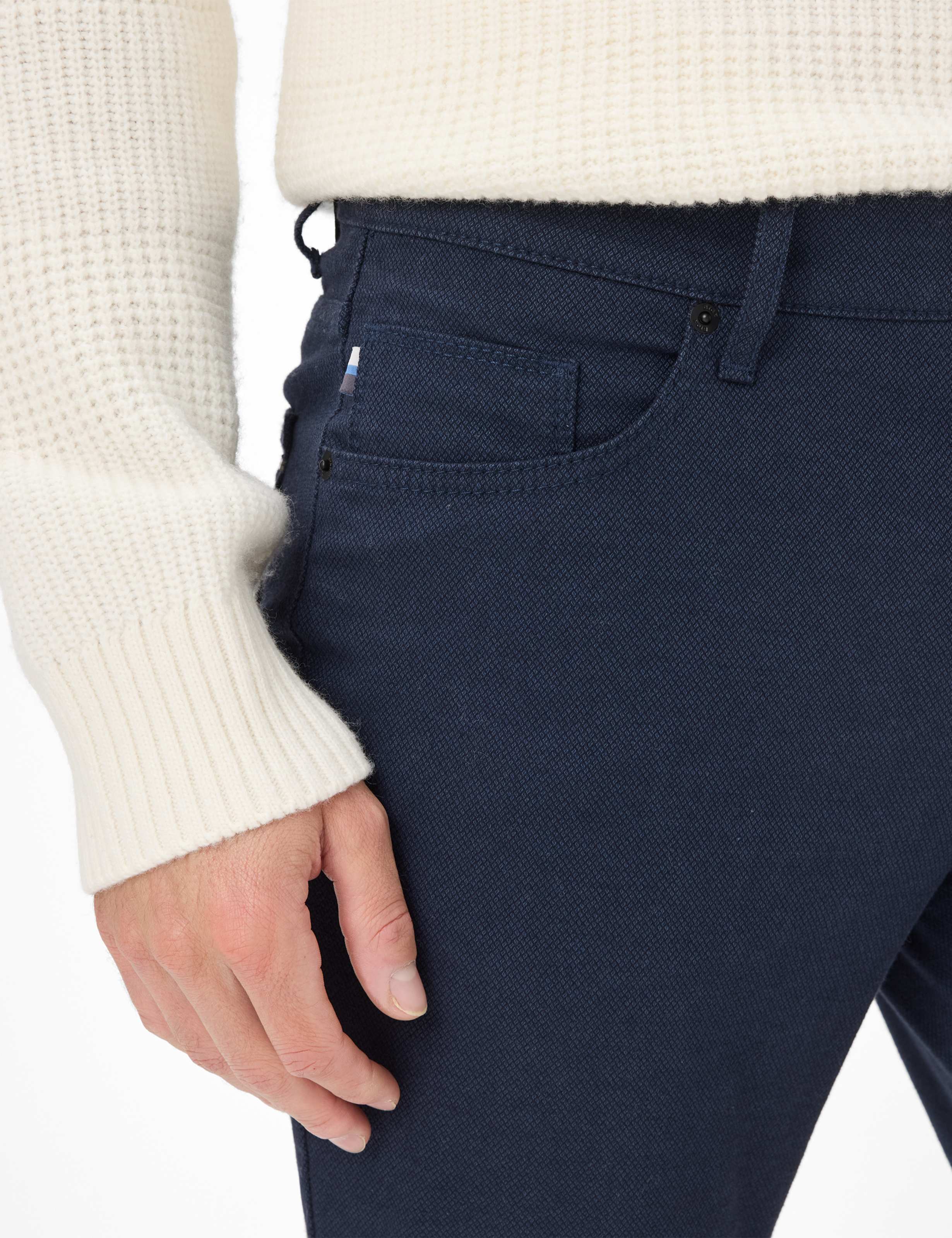 Herren Style CADIZ Dunkelblau Straight Fit Detail 2