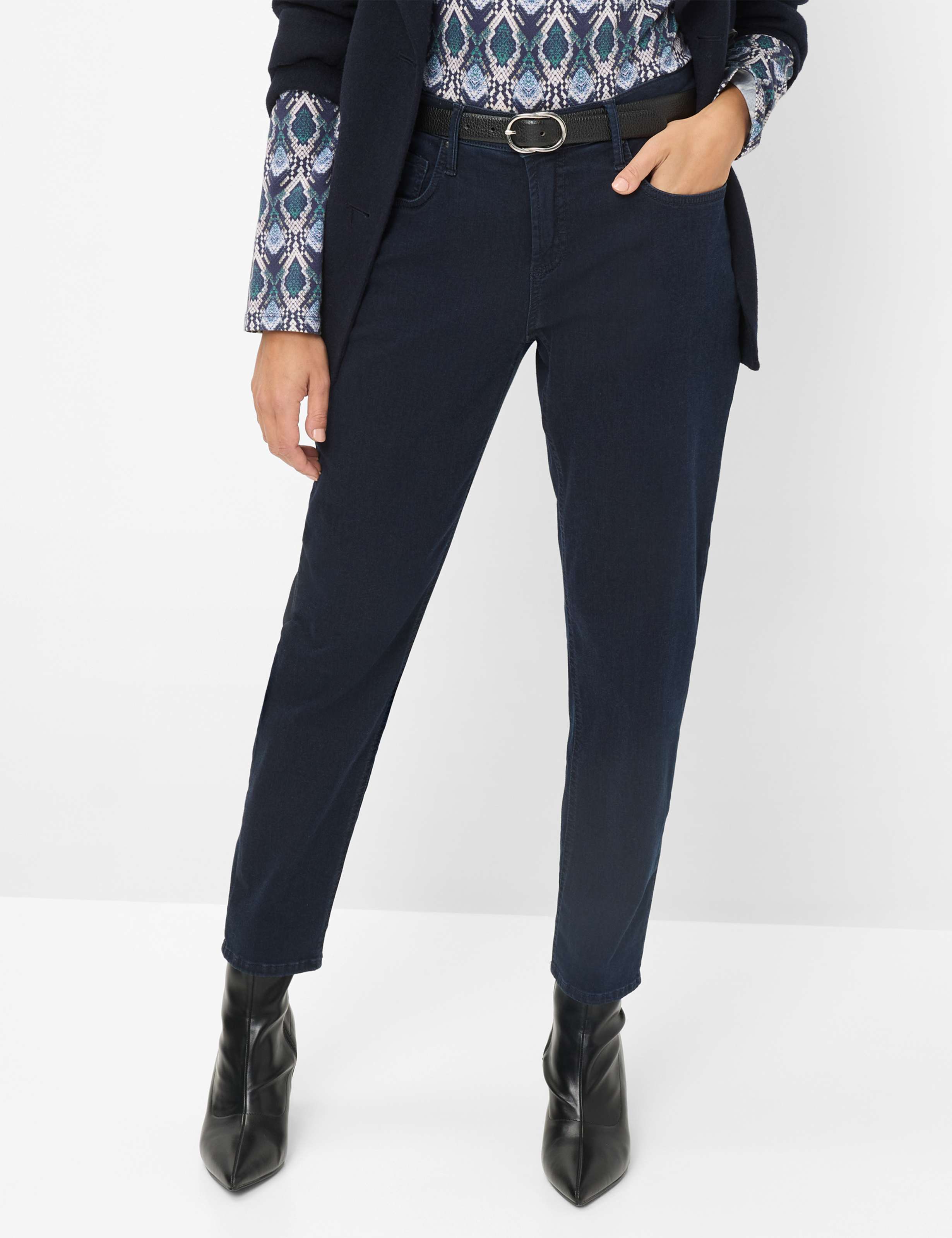 Thumbnail - Brax Damen Five-Pocket-Hose Style MILEY S CLEAN DARK BLUE, denim dunkelblau, Gr. 38