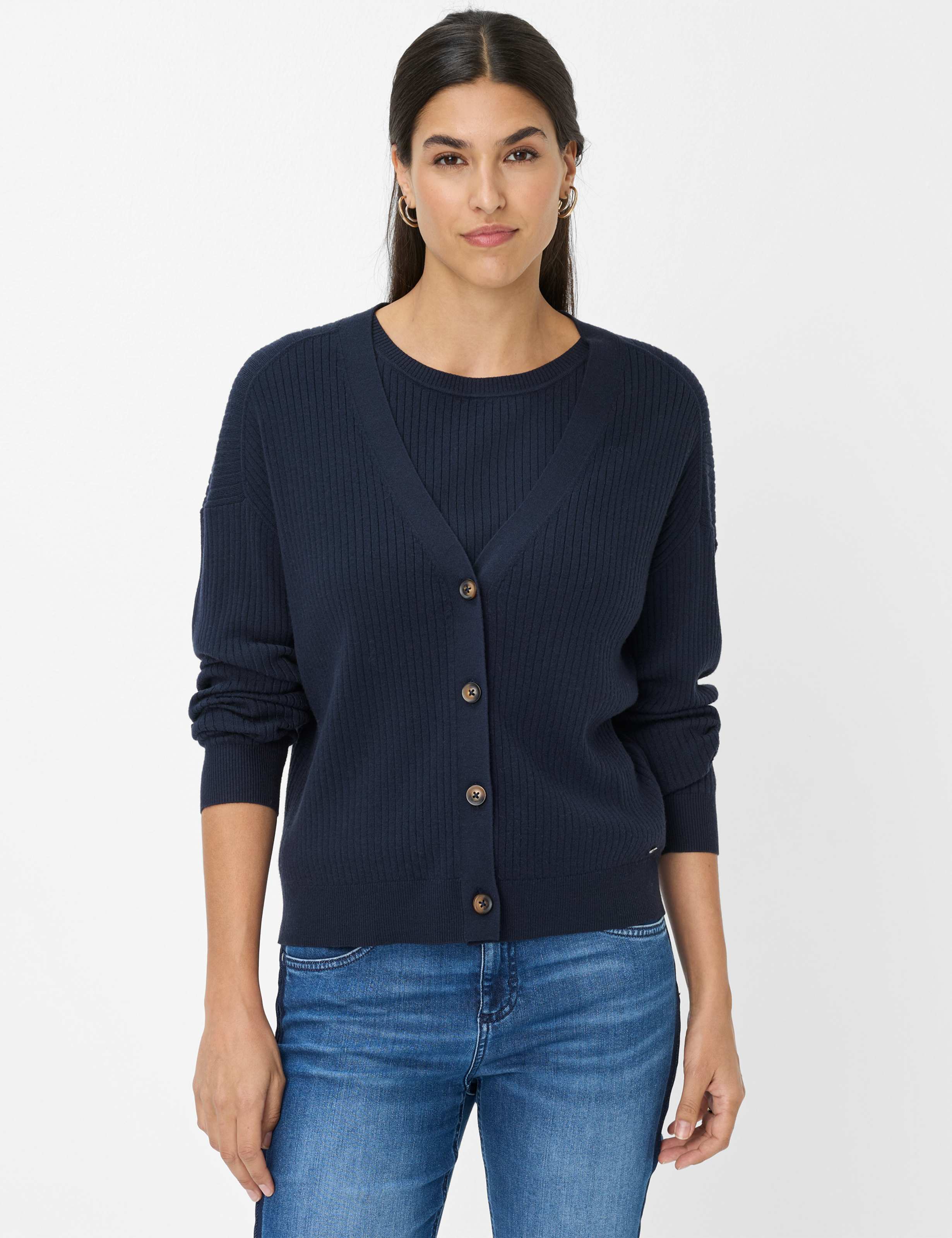 Women Style ANIQUE Dark Blue  Model Front