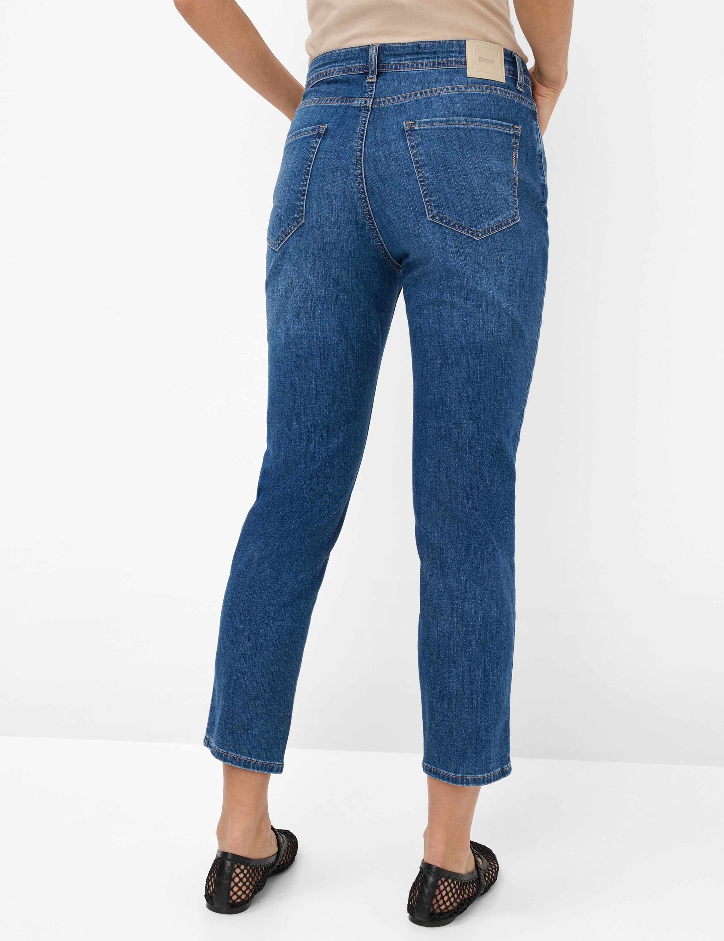 Damen Style MARY S Denim Blau Regular Fit Model Rueck