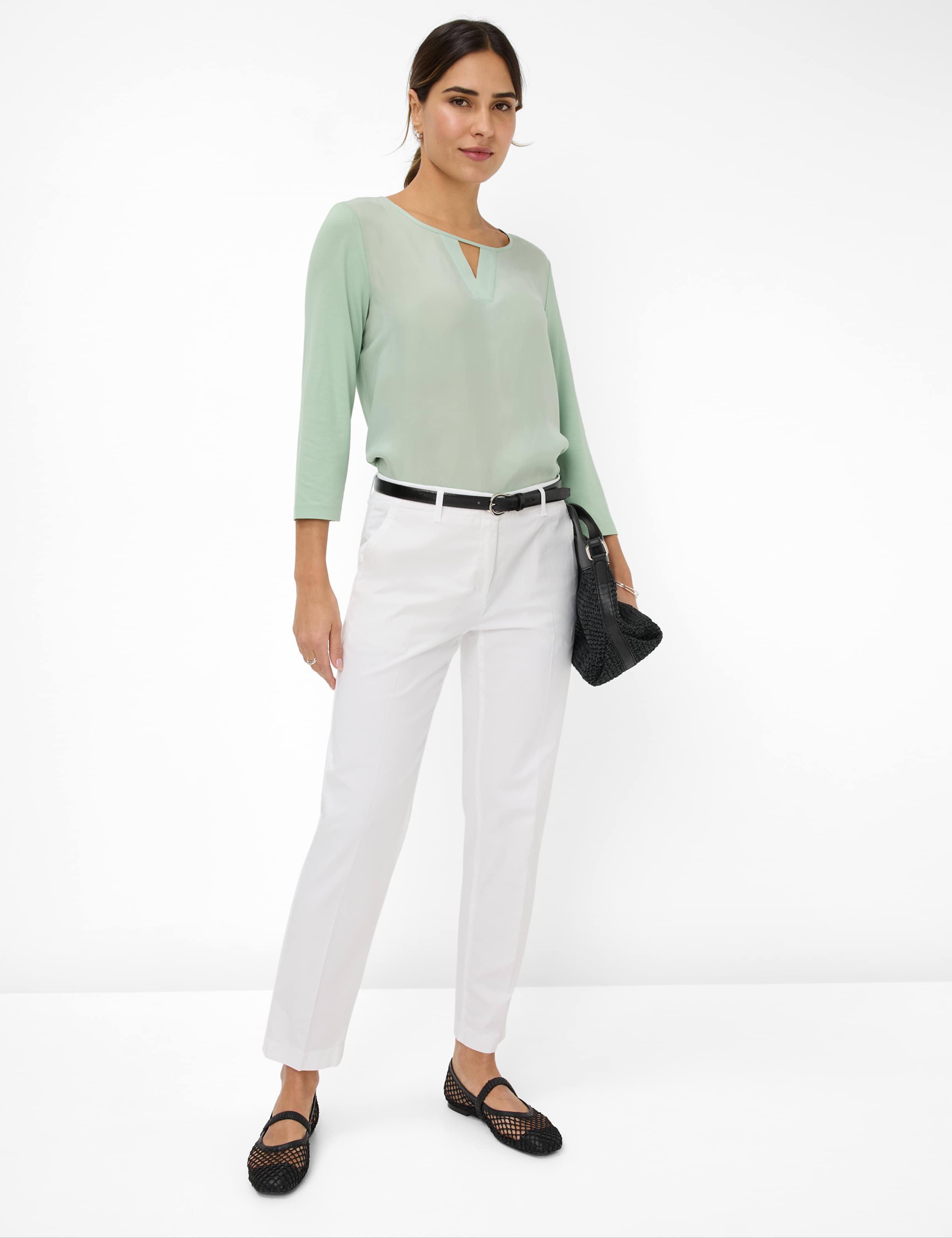 Women Style MARON S White Regular Fit Model Outfit