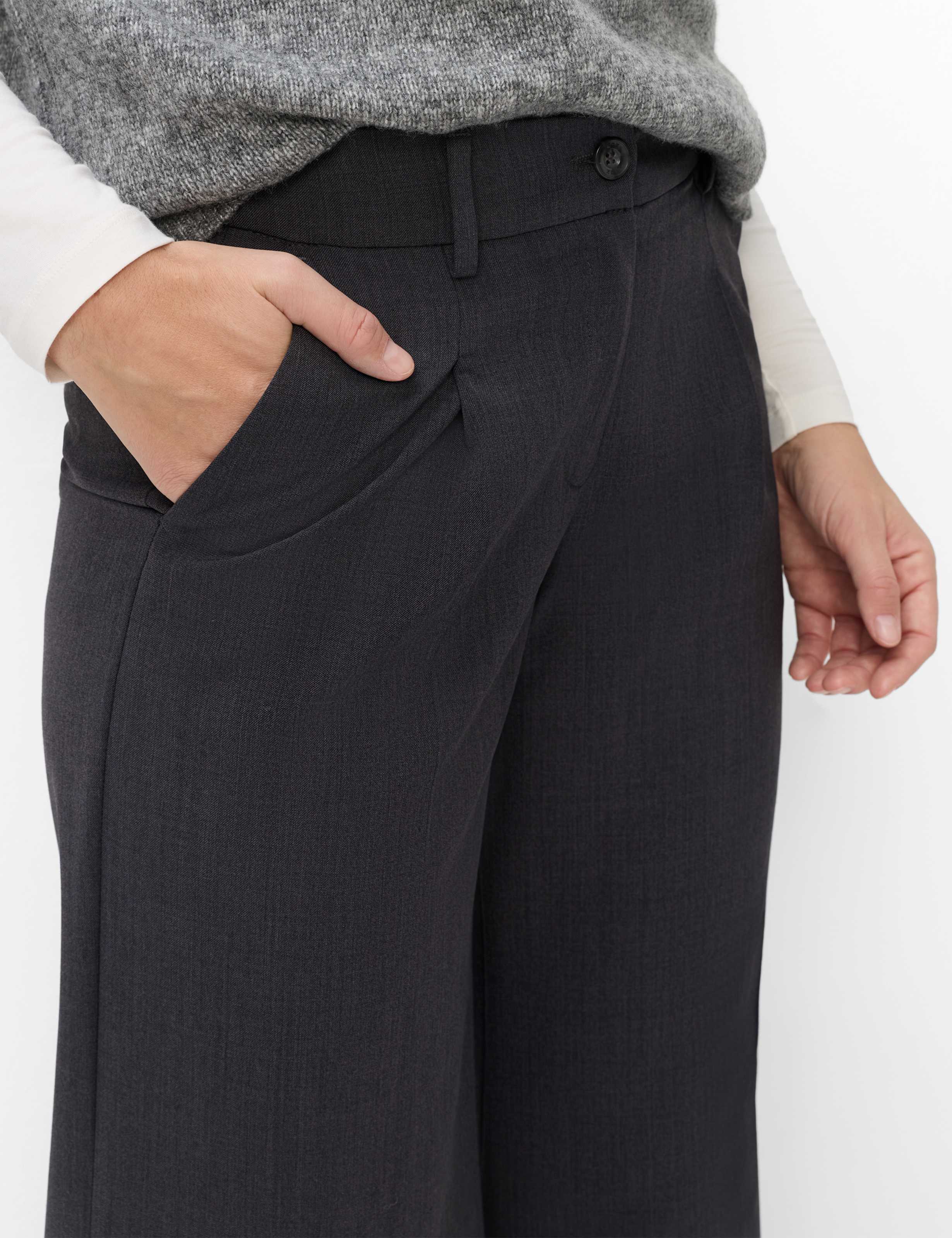 Femme Style MARLENE Gris Foncé Wide Leg Détail 2